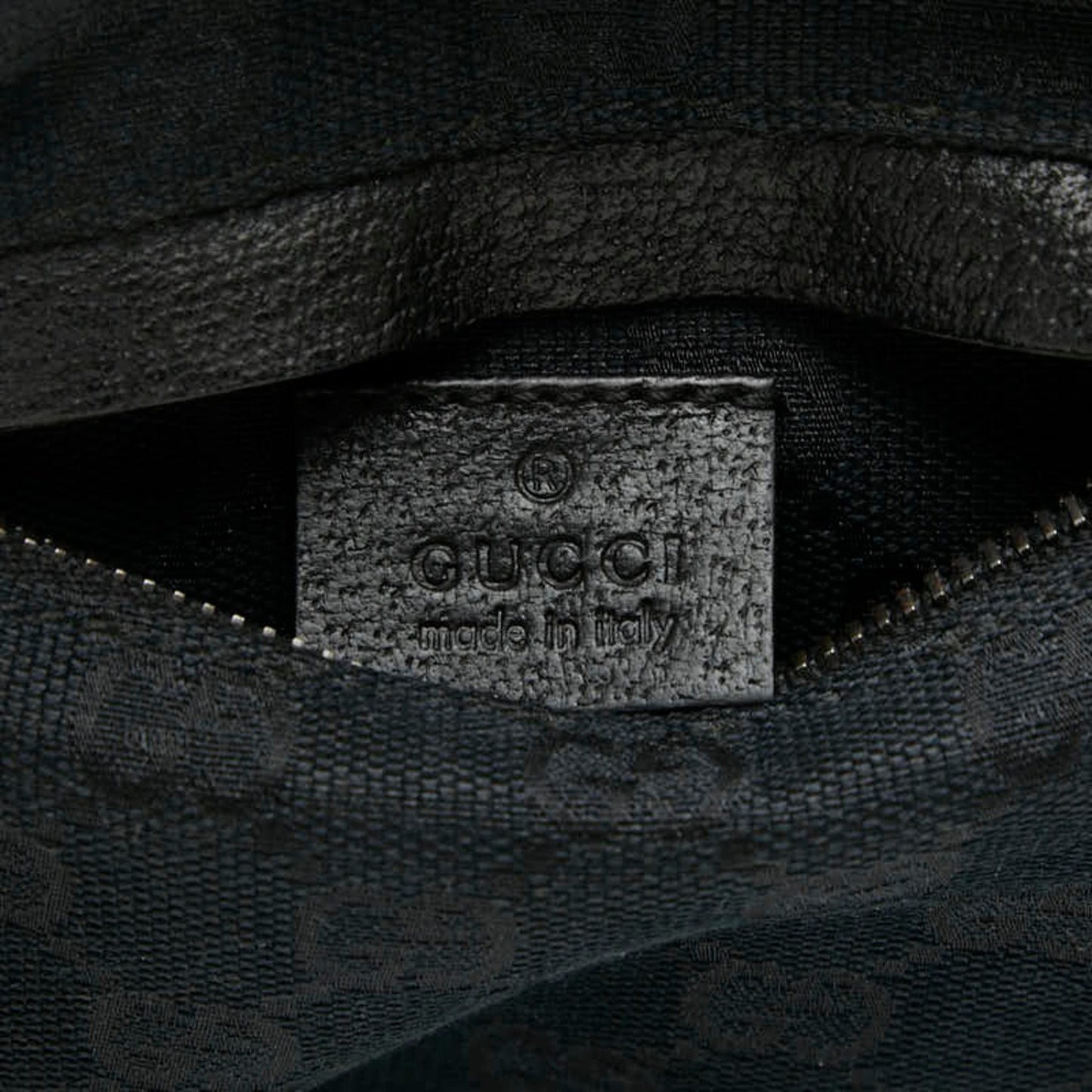 Gucci Black Canvas Leather Fanny Pack Shoulder Bag ( )
