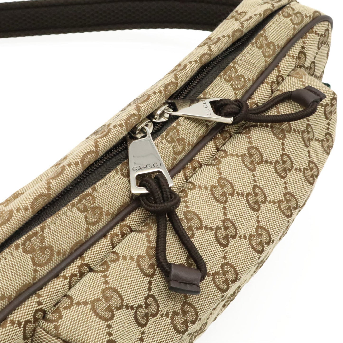 Gucci Beige Dark Brown Canvas Fanny Pack ( )