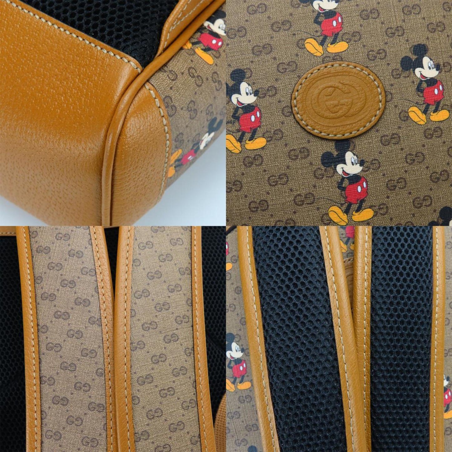 Gucci Brown Camel Gg Supreme Backpack ( )