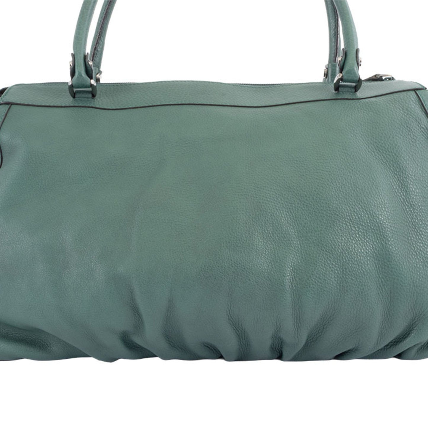 Gucci Abbey Green Leather Shoulder Bag Tote Bag ( )
