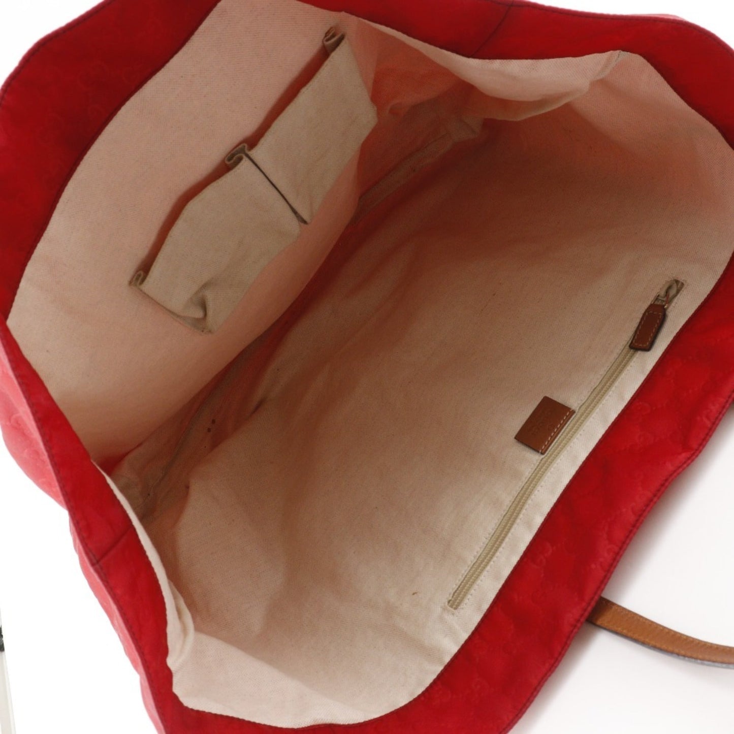 Gucci Red Color Nylon Boston Bag Handbag ( )