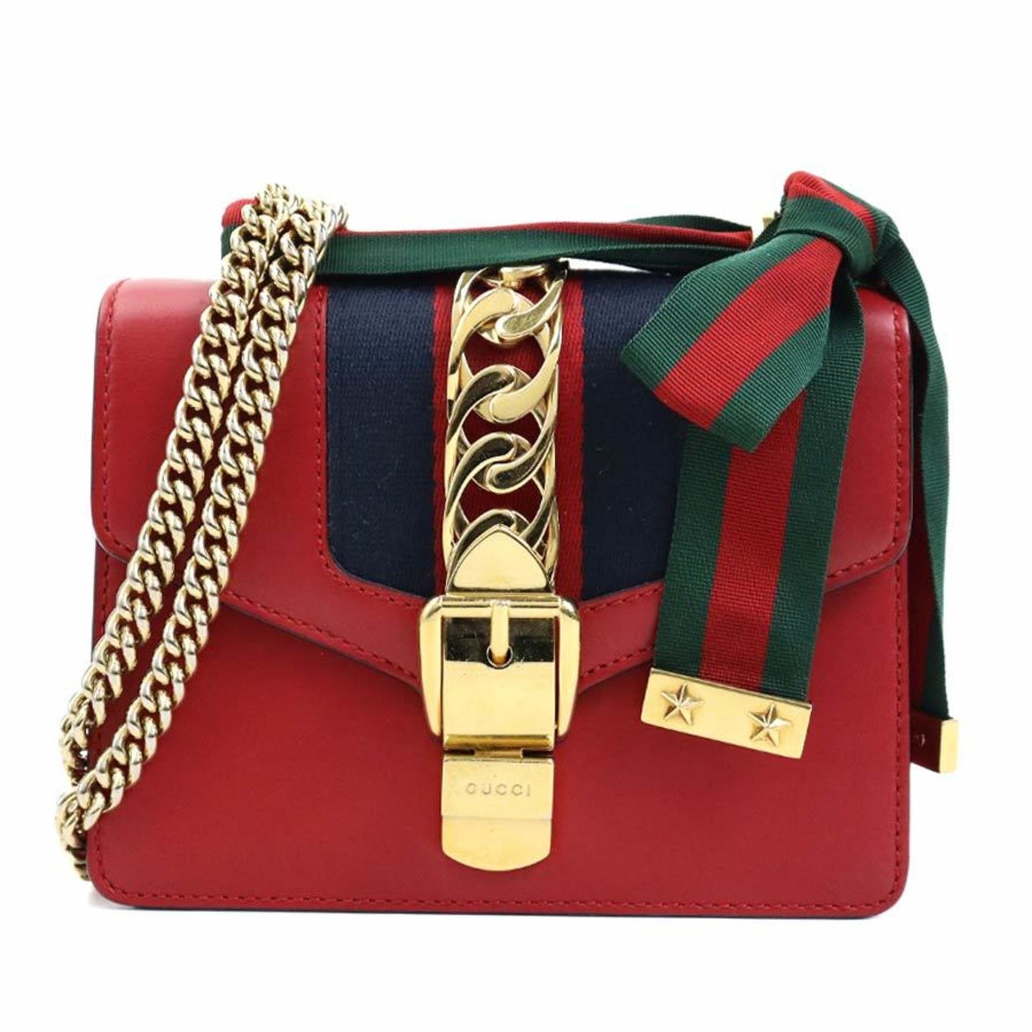 Gucci Red Color Leather Shoulder Bag ( )