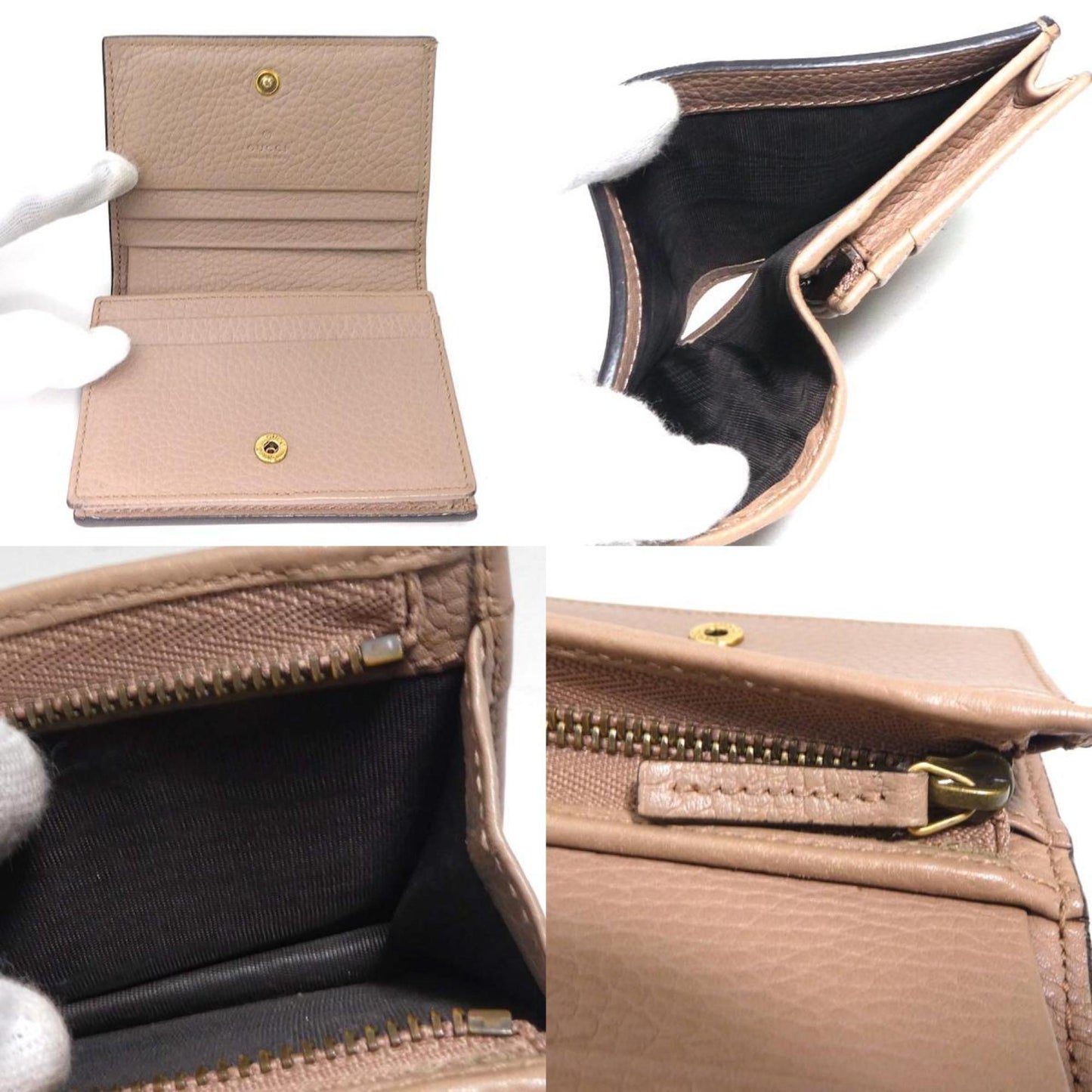 Gucci Beige Leather Wallet (Bi-Fold) ( )