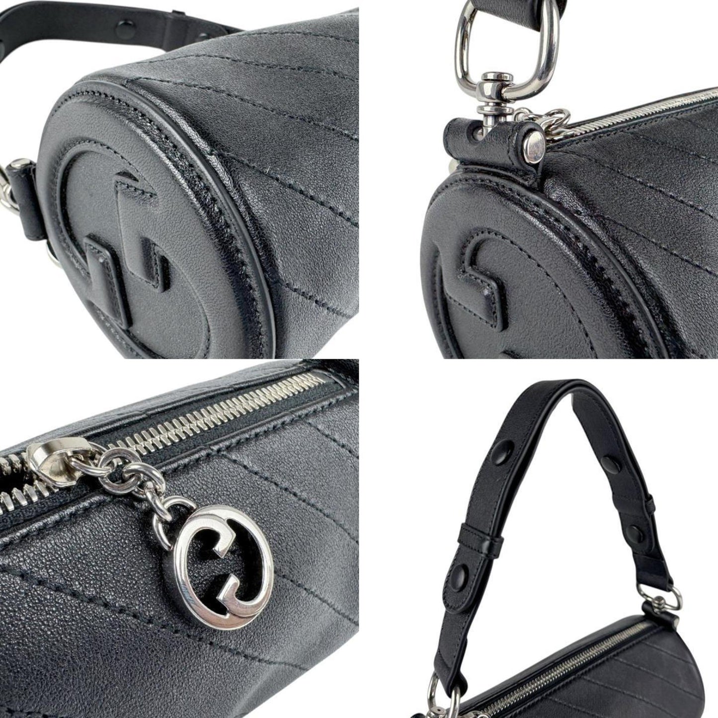 Gucci Black Leather Handbag ( )