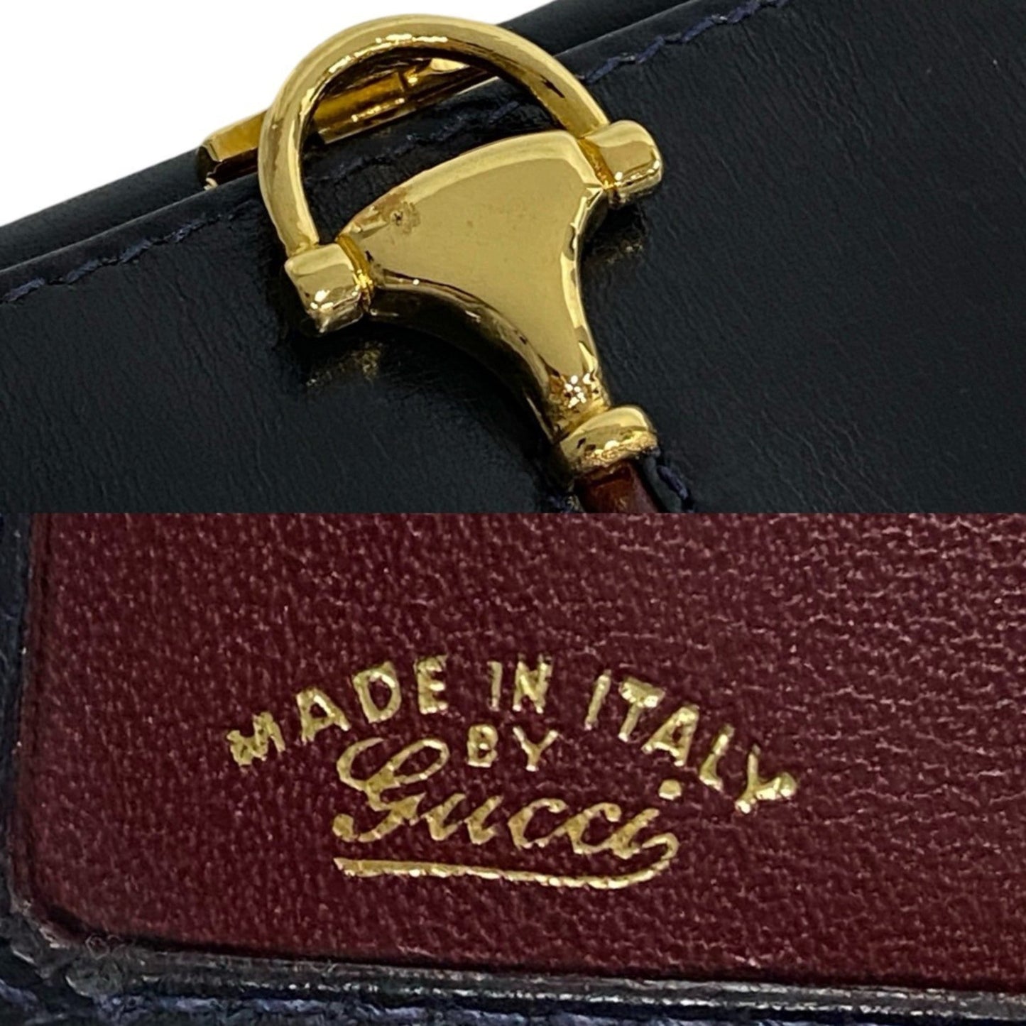 Gucci Navy Wine Leather Wallet (Bi-Fold) ( )