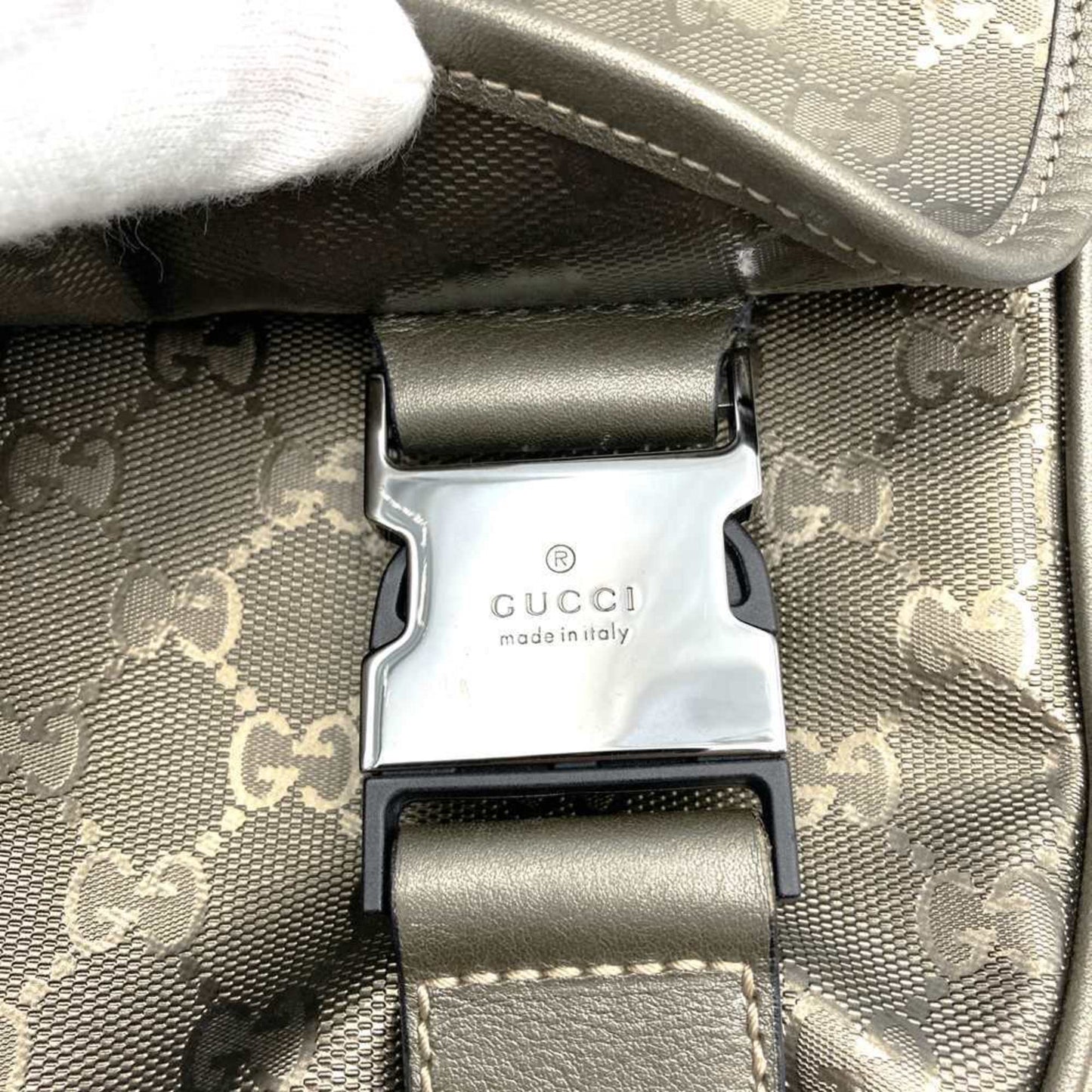 Gucci Gg Imprimé Brown Metallic Gg Imprimé Shoulder Bag ( )