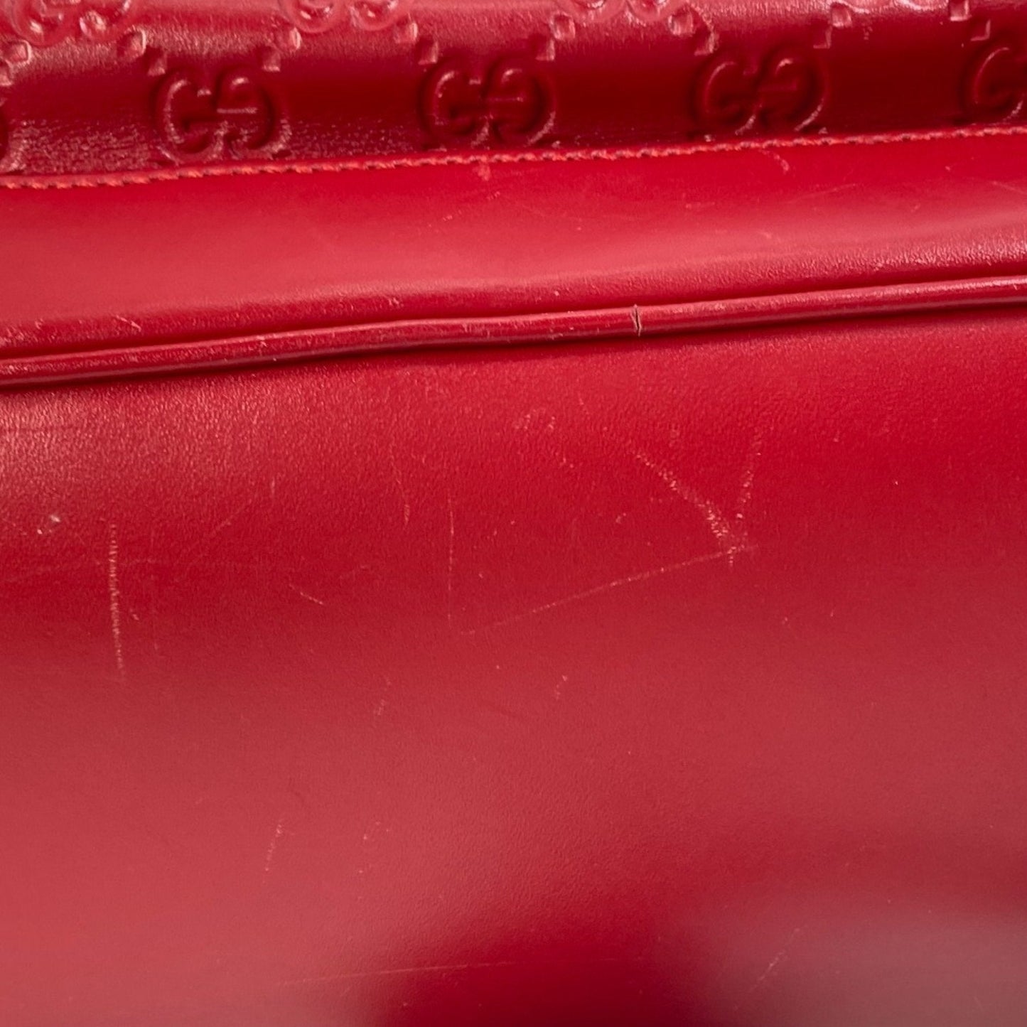 Gucci Red Color Leather Backpack ( )