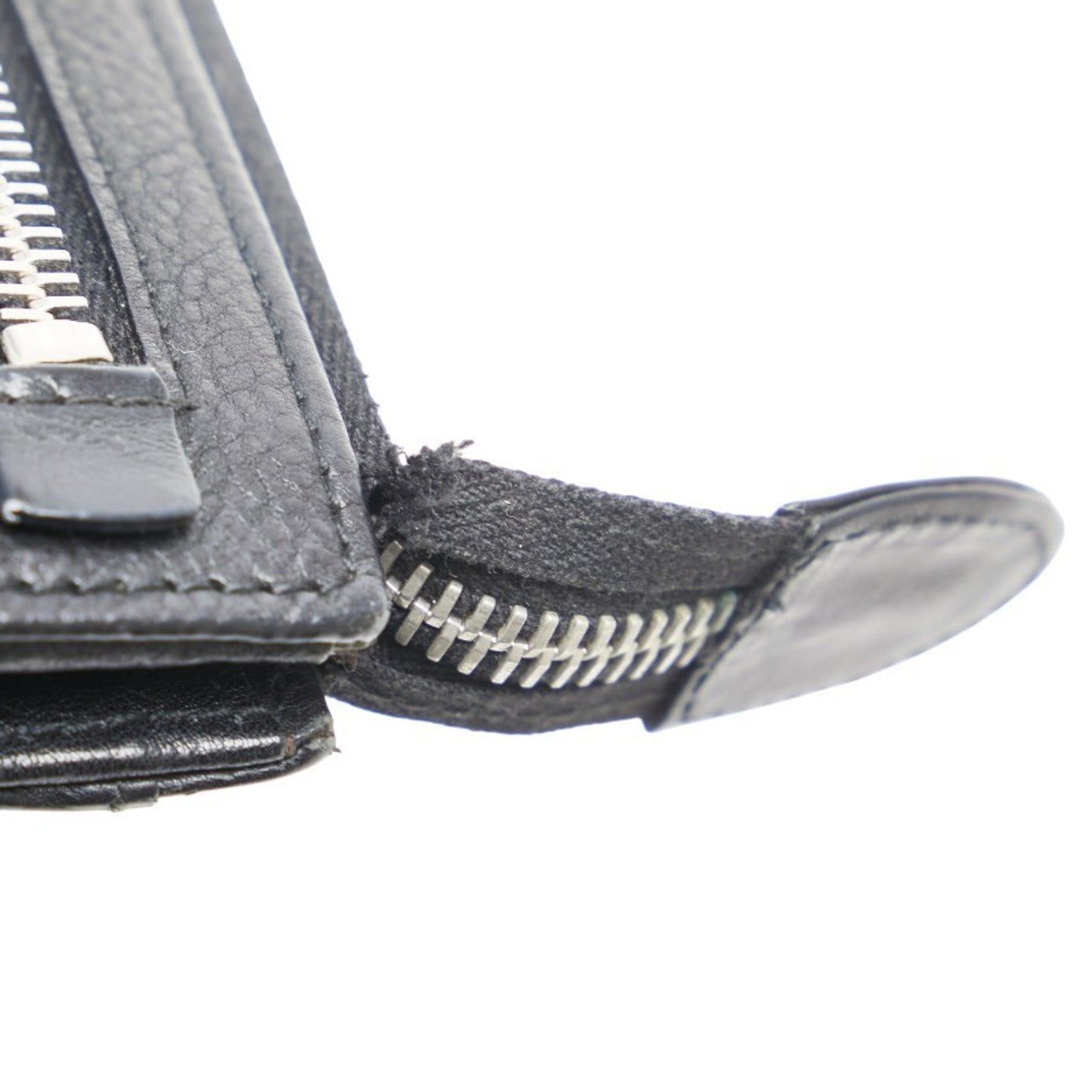 Christian Dior Black Leather Long Wallet (Bi-Fold) ()