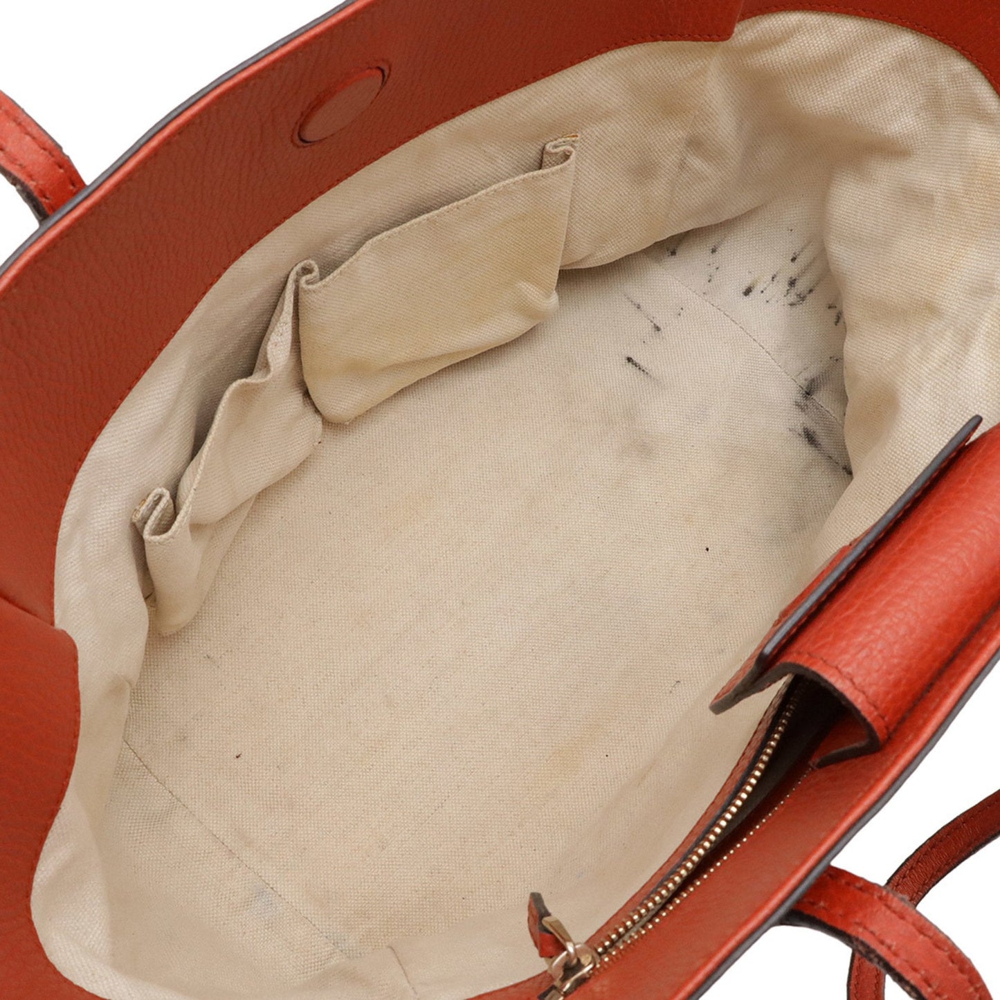 Gucci Red Color Leather Shoulder Bag Tote Bag ( )