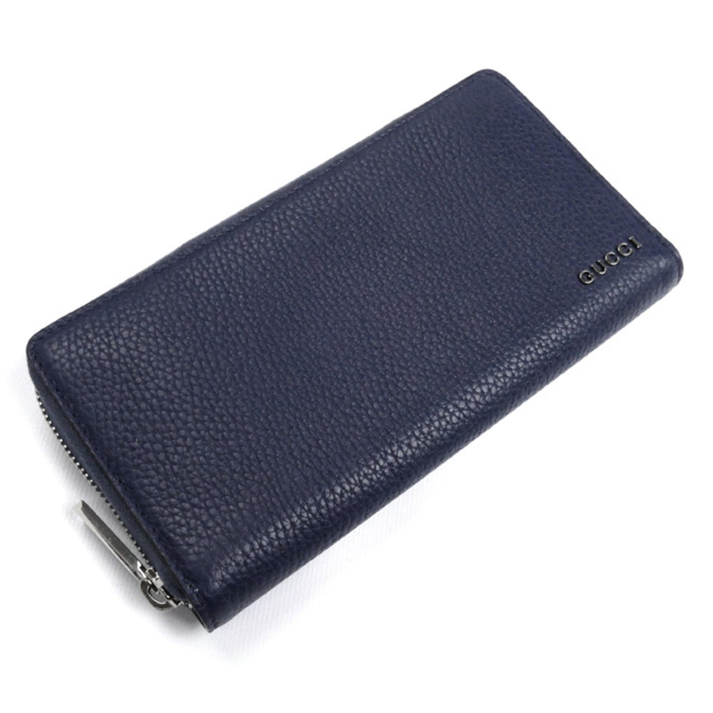 Gucci Navy Leather Long Wallet (Bi-Fold) ( )