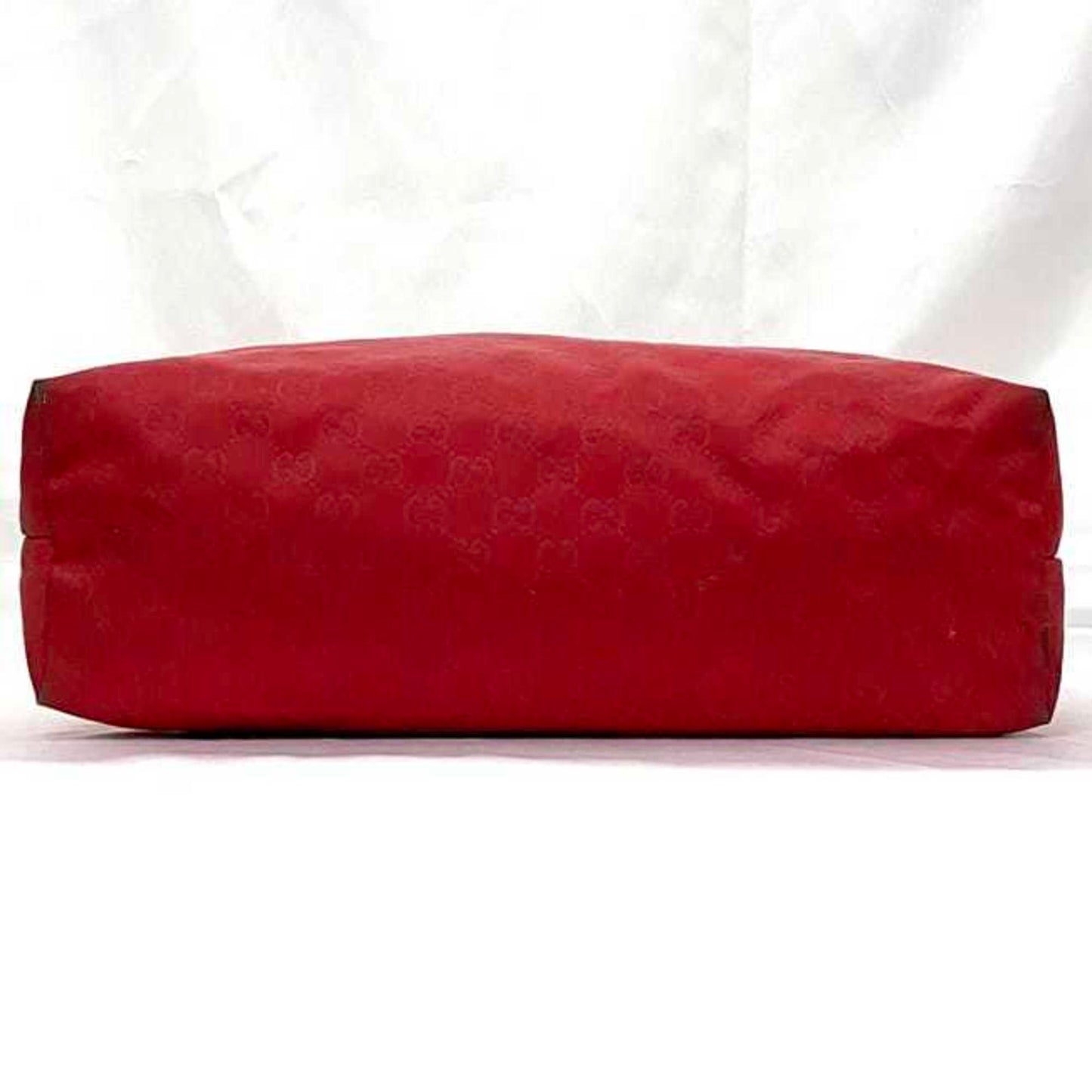 Gucci Red Color Nylon Leather Tote Bag ( )