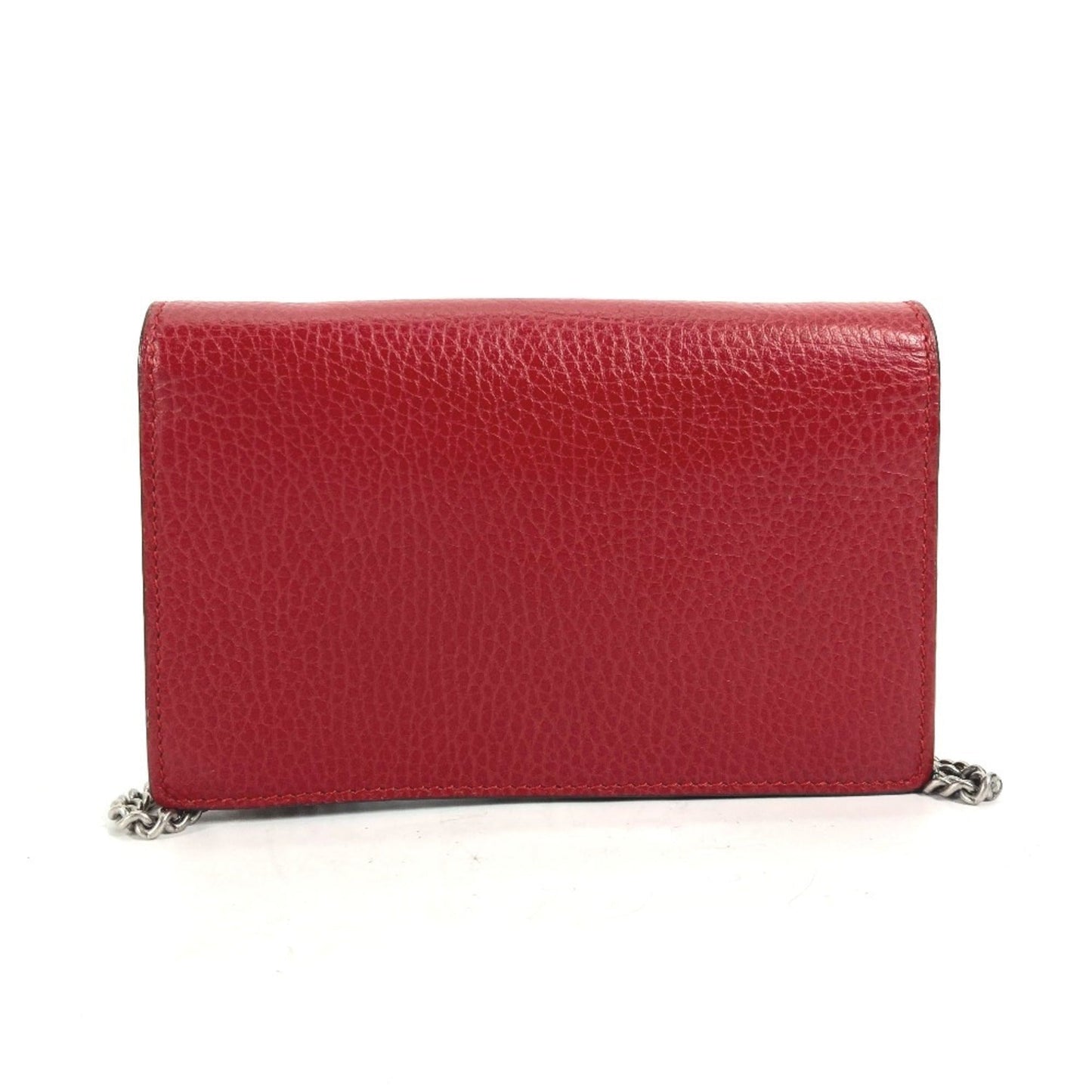 Gucci Red Color Leather Clutch Bag Pouch Shoulder Bag ( )