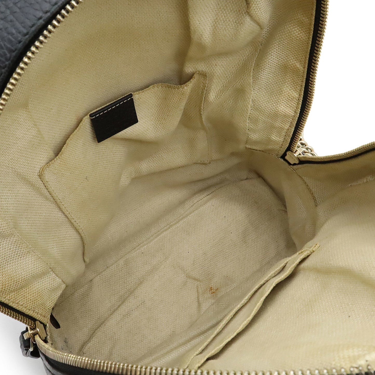 Gucci Soho Black Yellow Leather Backpack ( )
