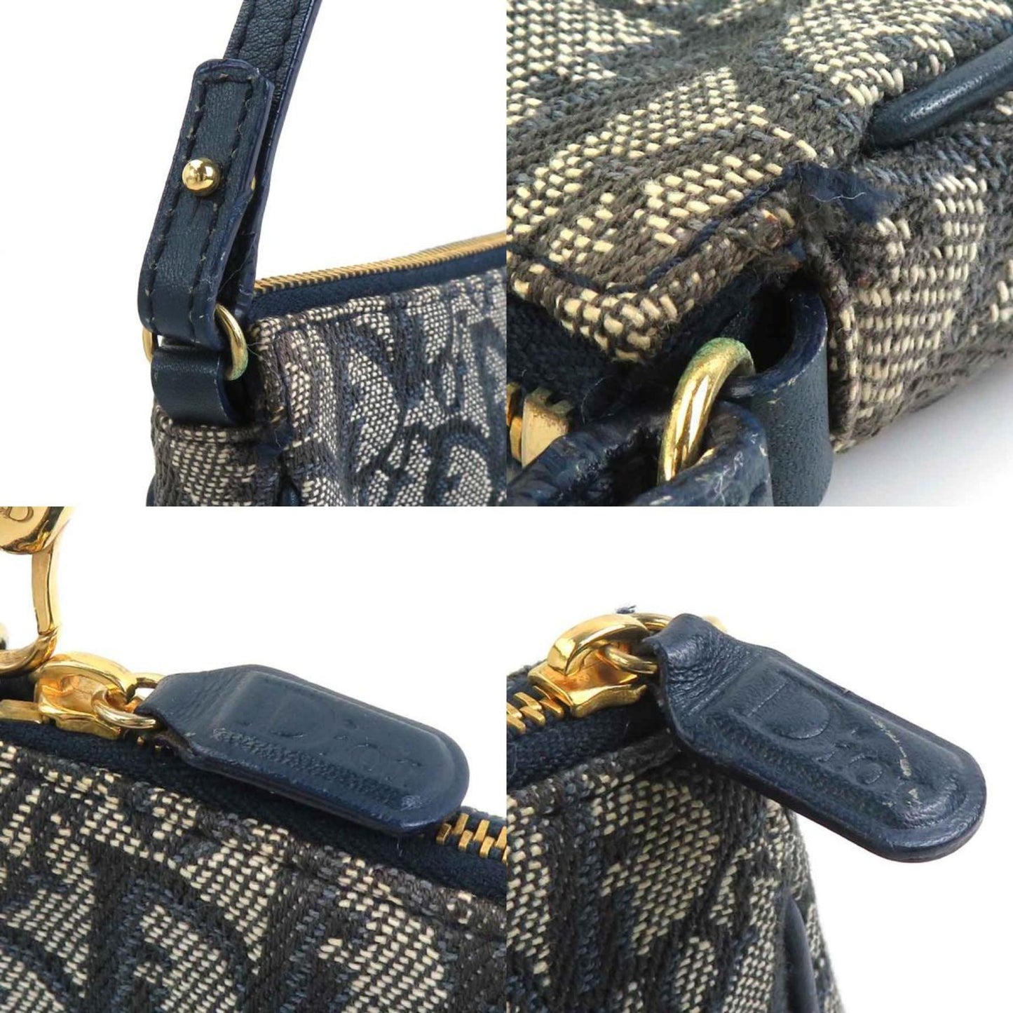 Christian Dior Navy Trotter Shoulder Bag ()