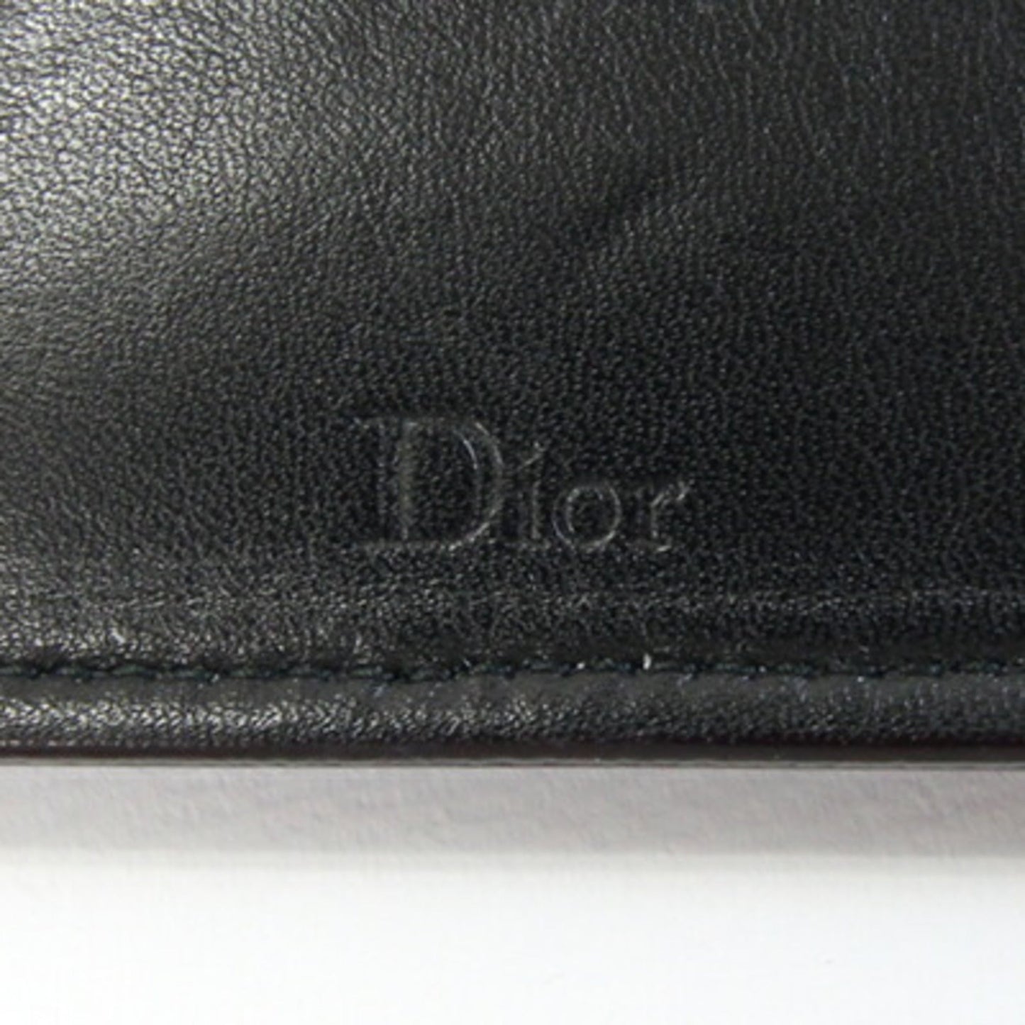 Christian Dior Blue White Leather Coin Purse/Coin Case ()