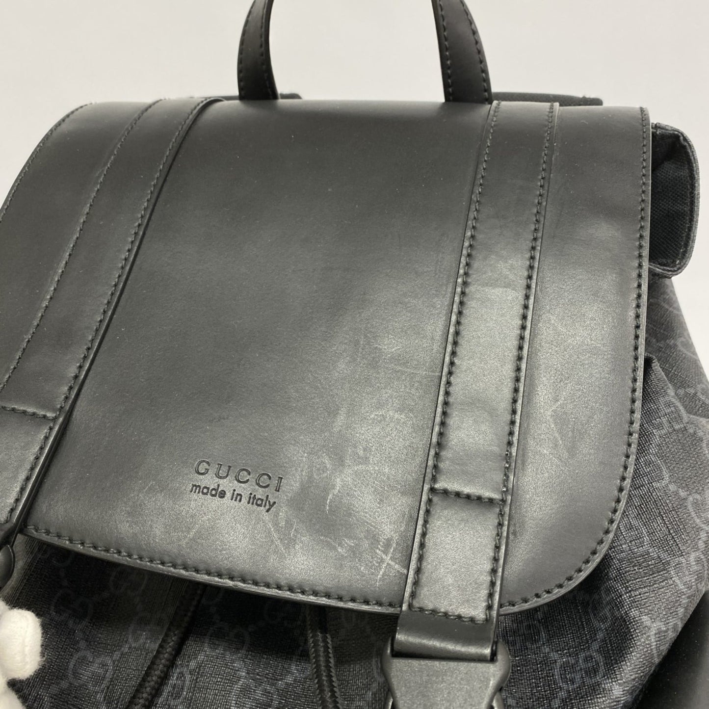 Gucci Black Pvc Backpack ( )