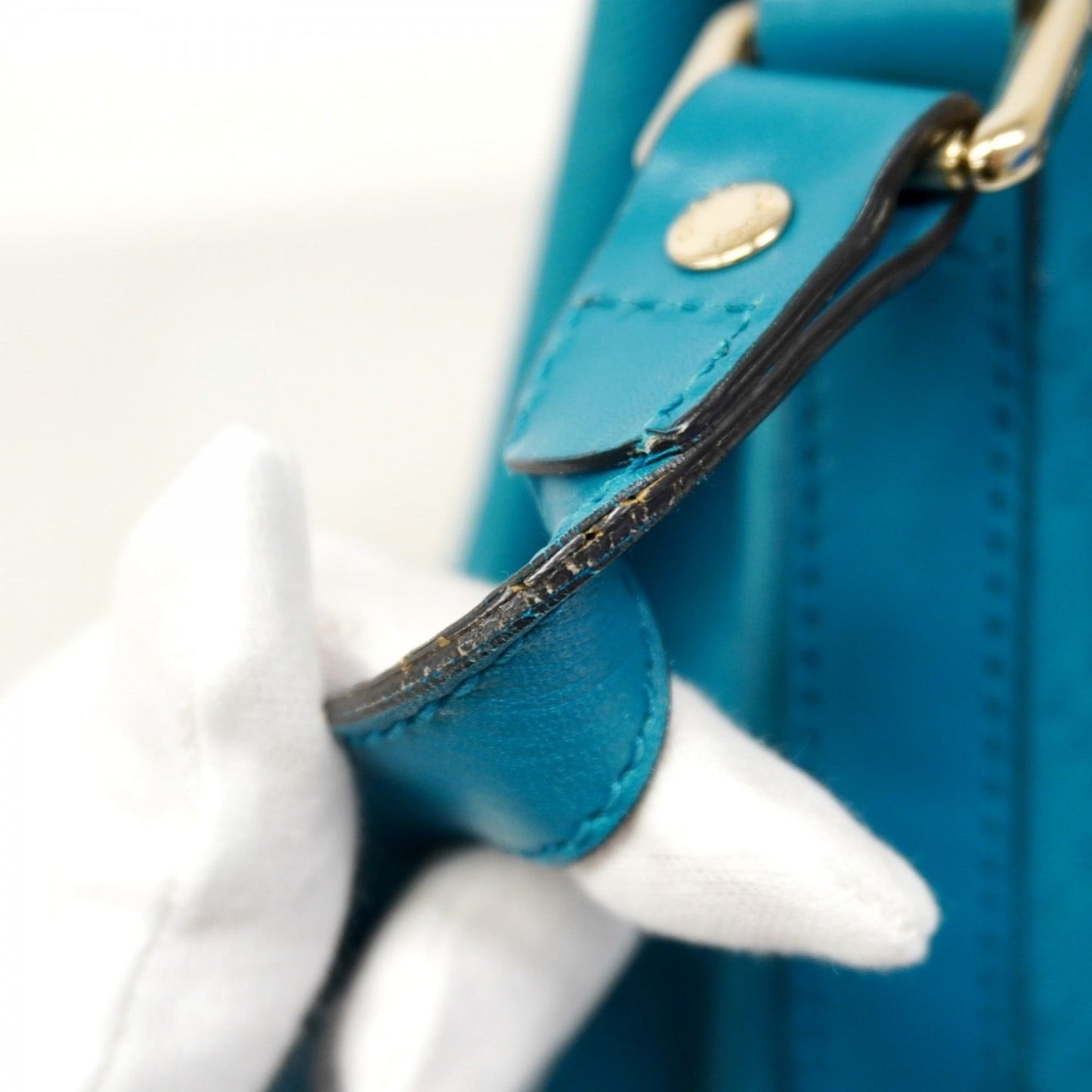 Gucci Blue Leather Shoulder Bag ( )