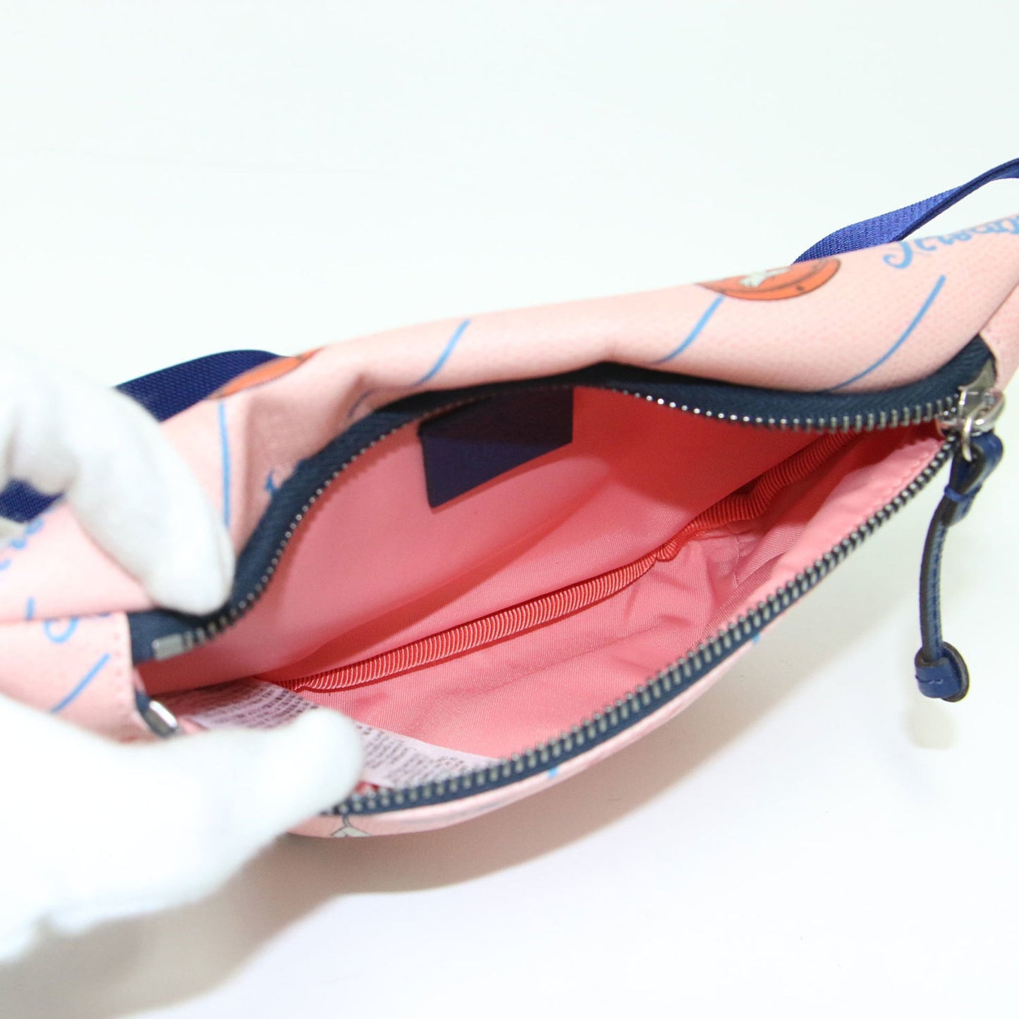 Gucci Blue Pink Leather Sling Bag ( )