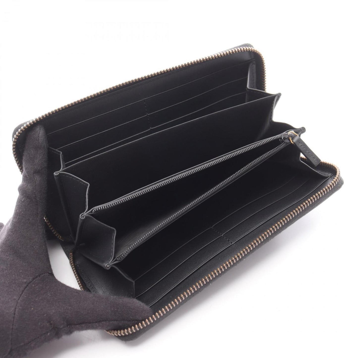 Gucci Black Leather Long Wallet (Bi-Fold) ( )