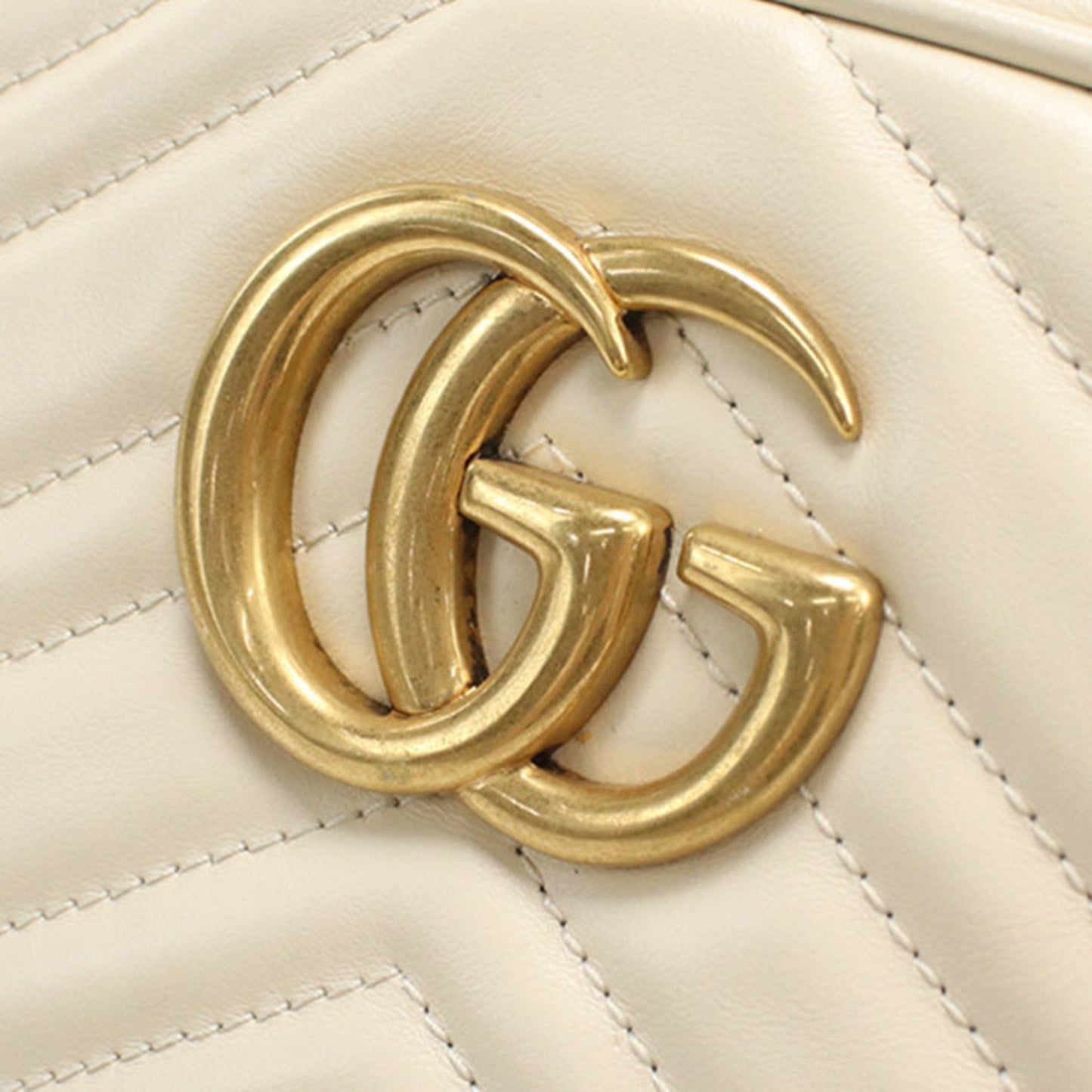 Gucci White Leather Shoulder Bag ( )
