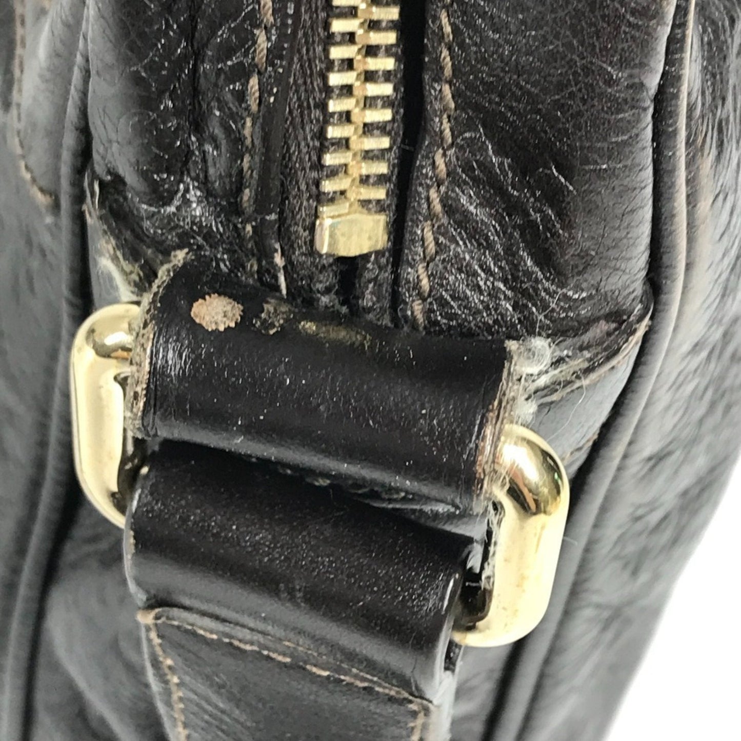 Gucci Brown Leather Pochette Shoulder Bag ( )