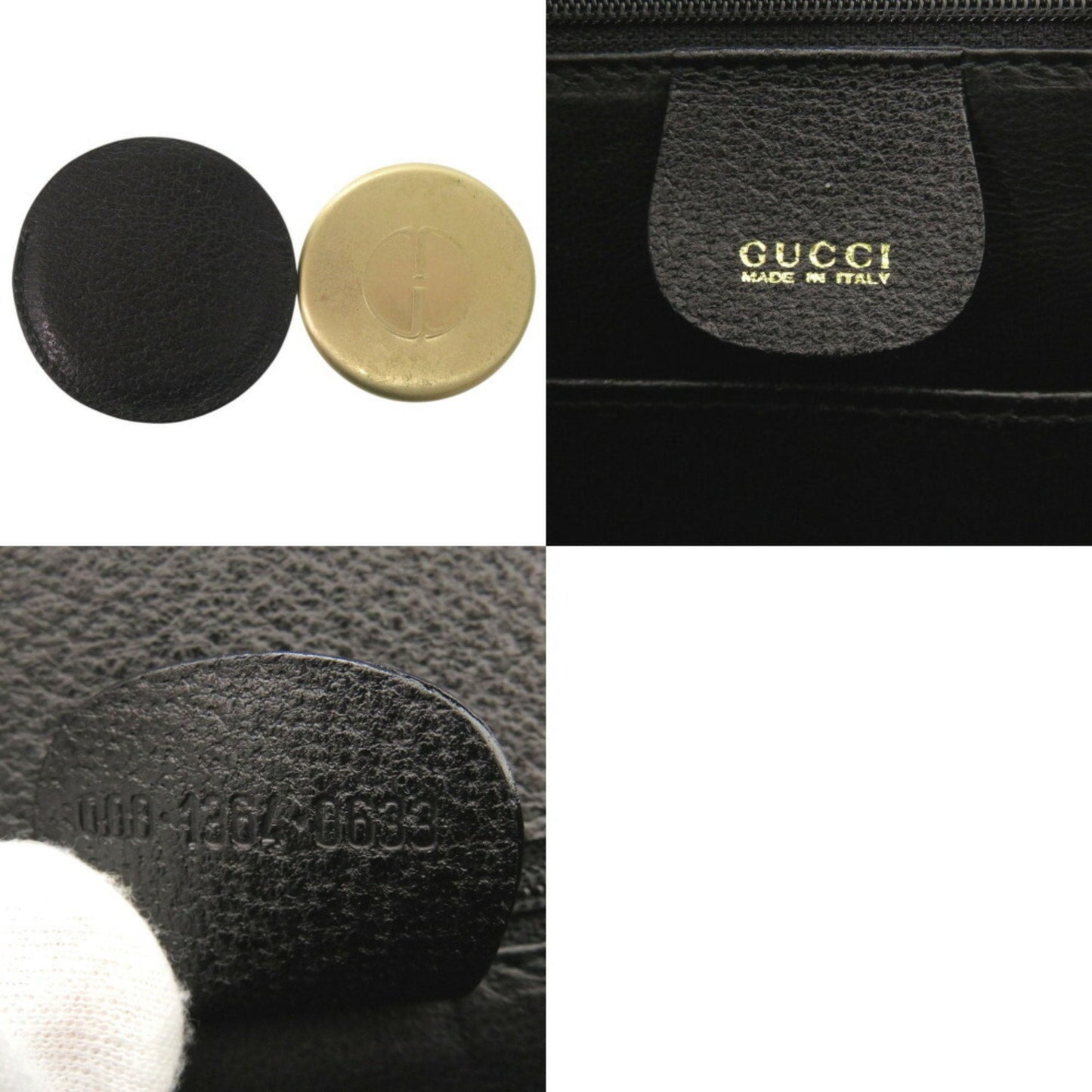 Gucci Black Leather Handbag ( )