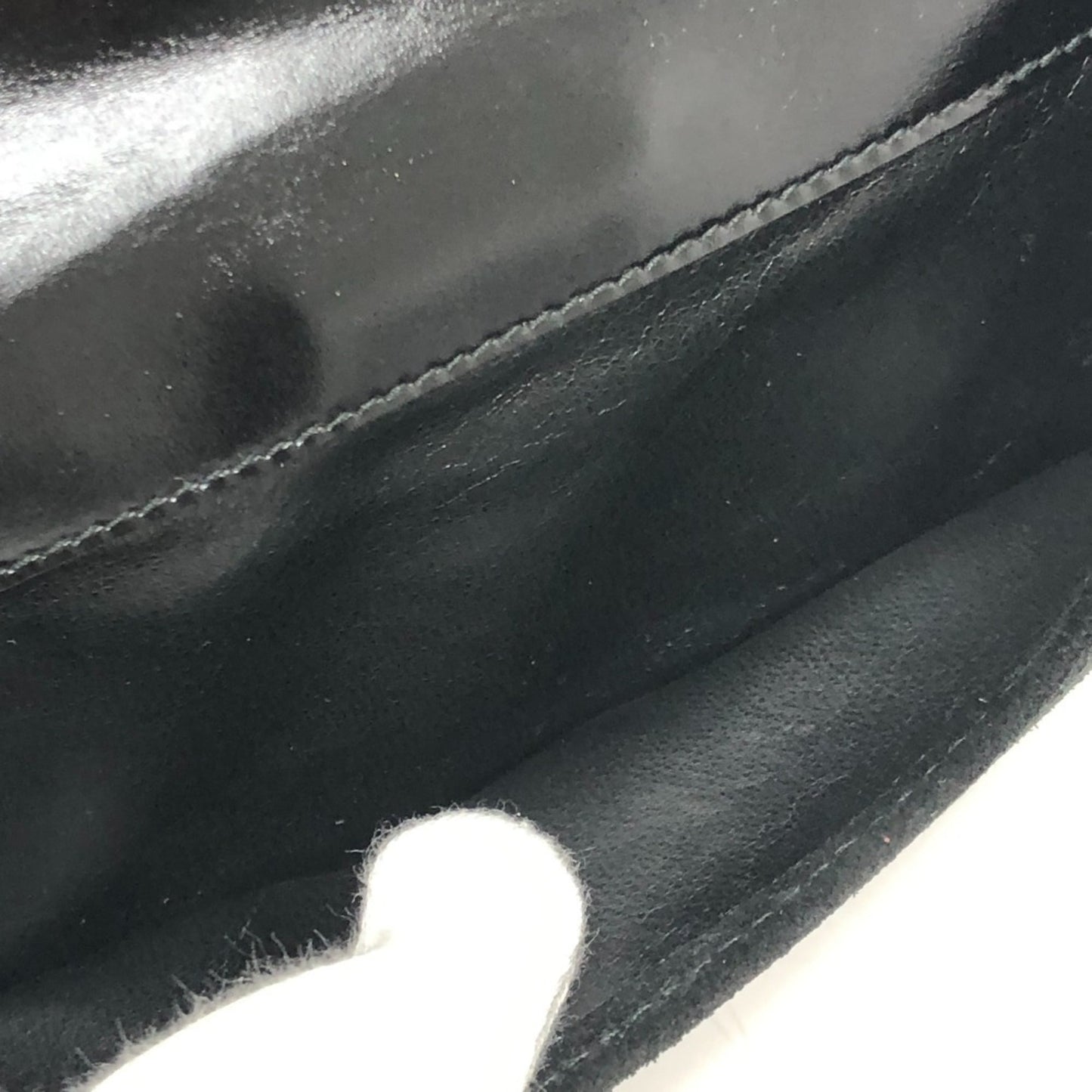 Gucci Black Suede Leather Long Wallet (Bi-Fold) ( )