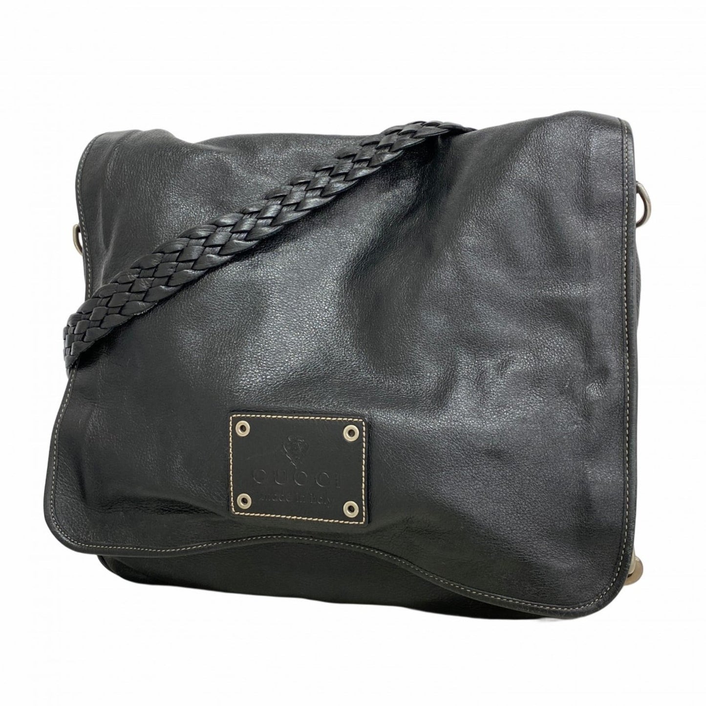 Gucci Black Leather Shoulder Bag ( )