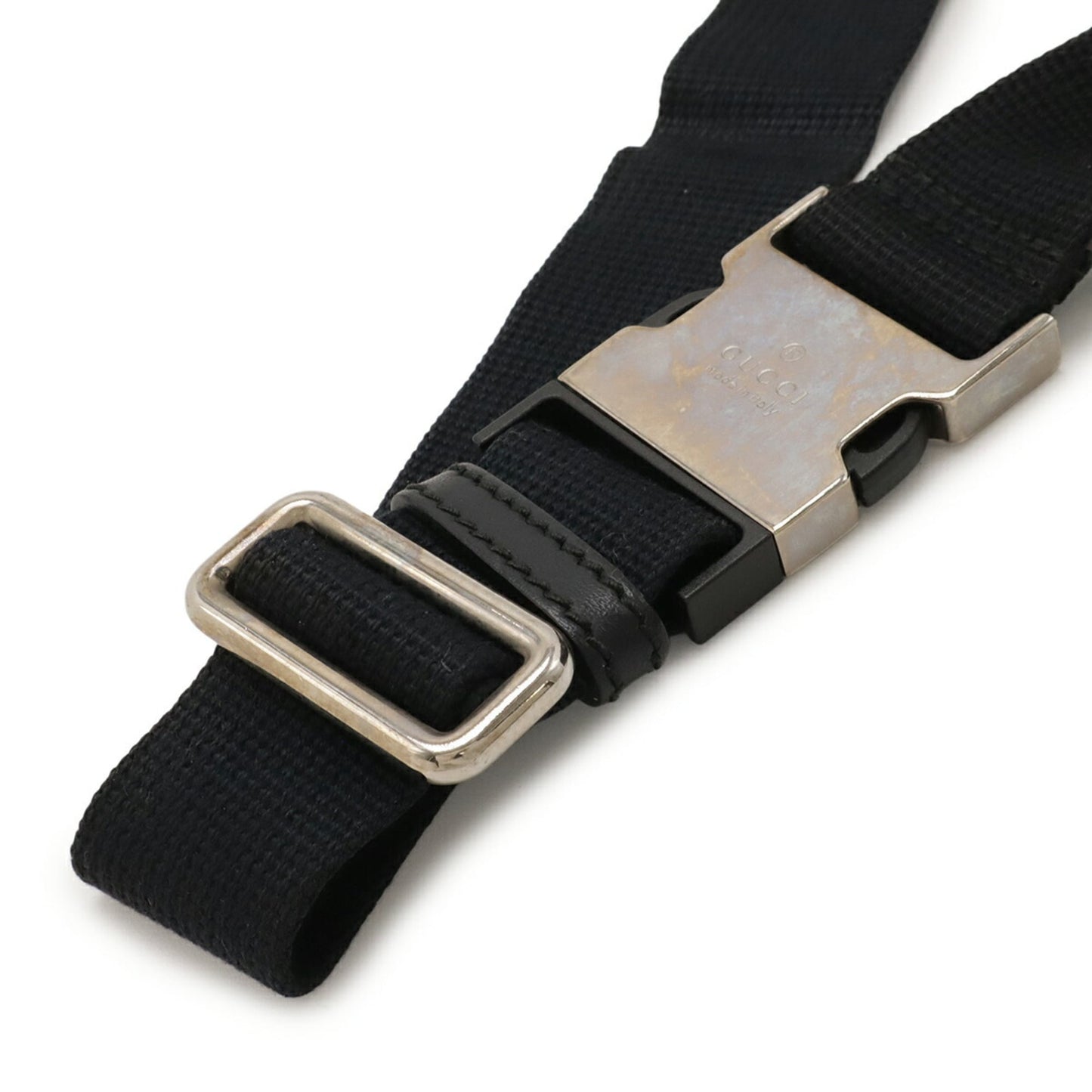 Gucci Black Rubber Leather Fanny Pack ( )