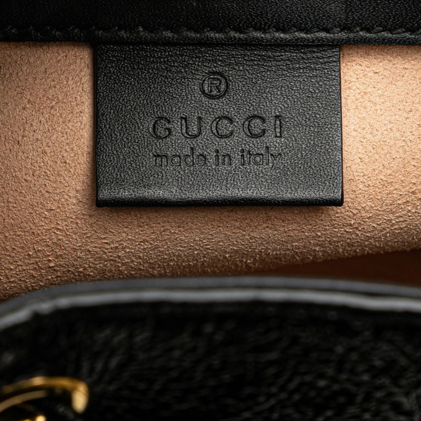 Gucci Black Red Color Suede Leather Shoulder Bag ( )