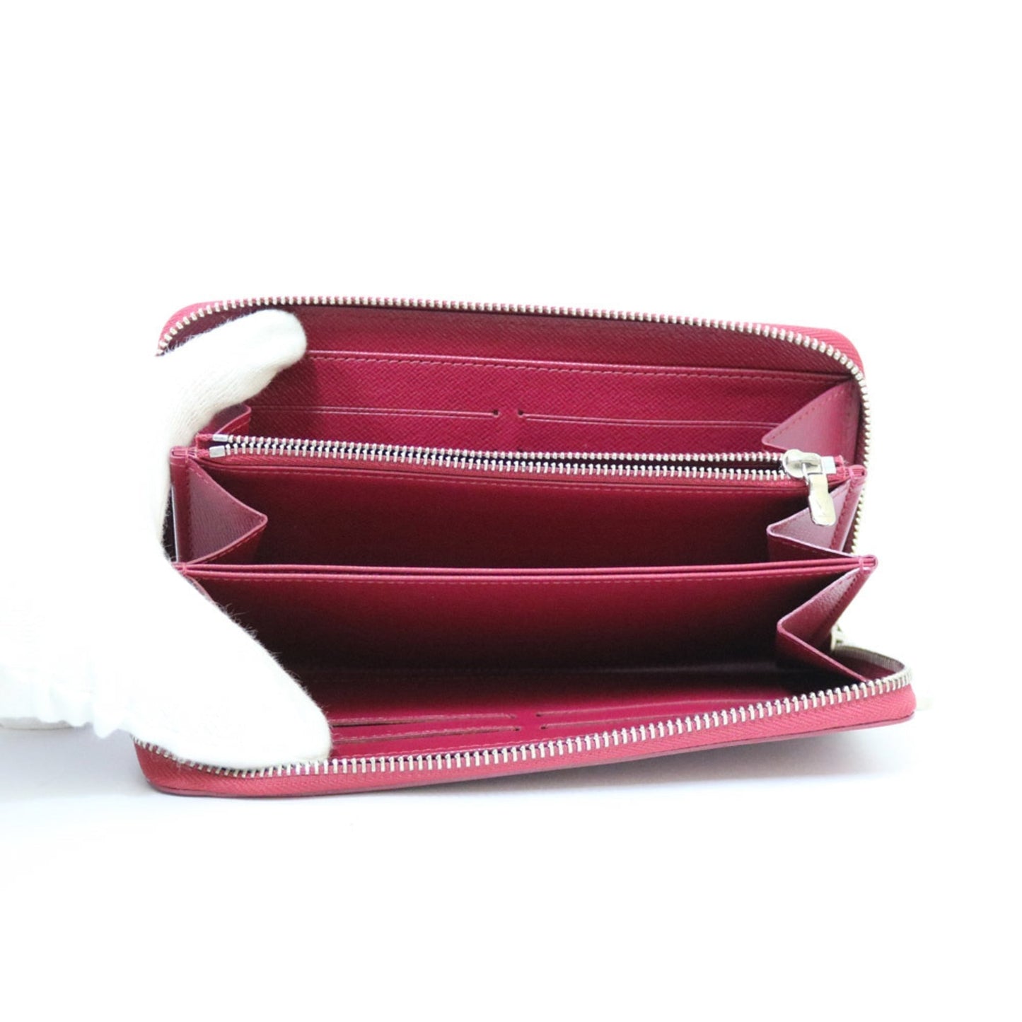 Louis Vuitton Long Wallet Epi LV Zippy M60307 Purple Wine Red Women's Men's Leather