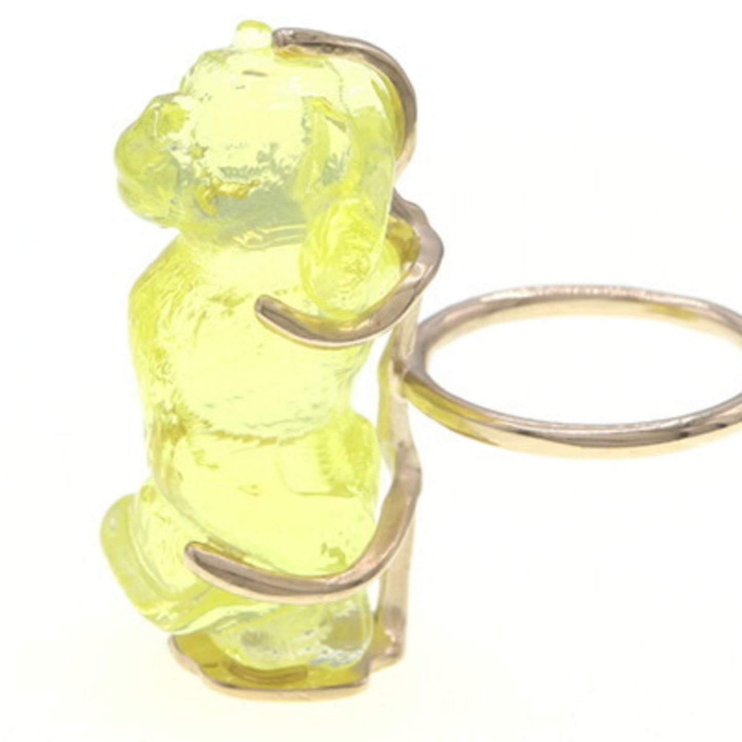Christian Dior Yellow Metal Plastic Band Ring ()
