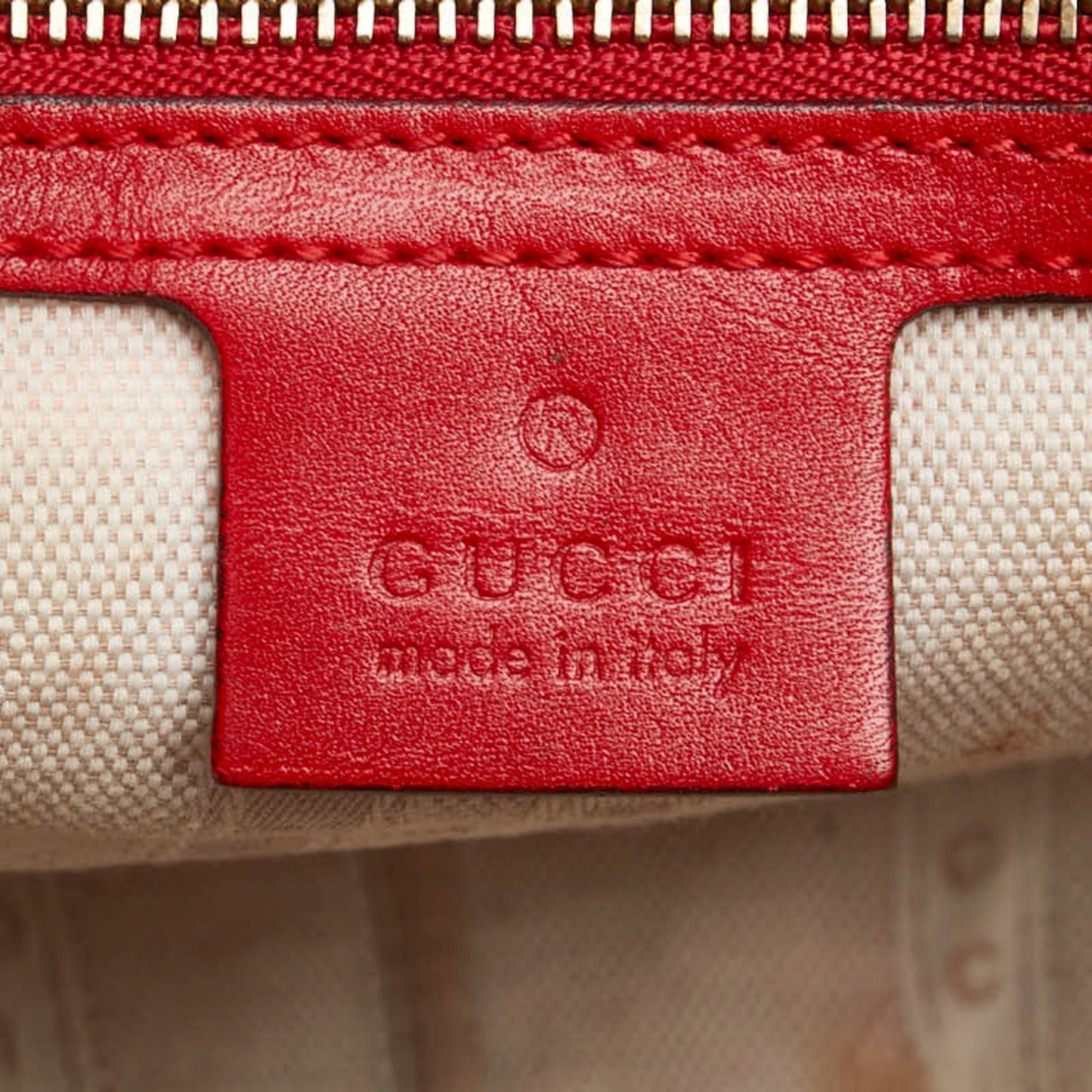 Gucci Red Color Leather Handbag Shoulder Bag ( )