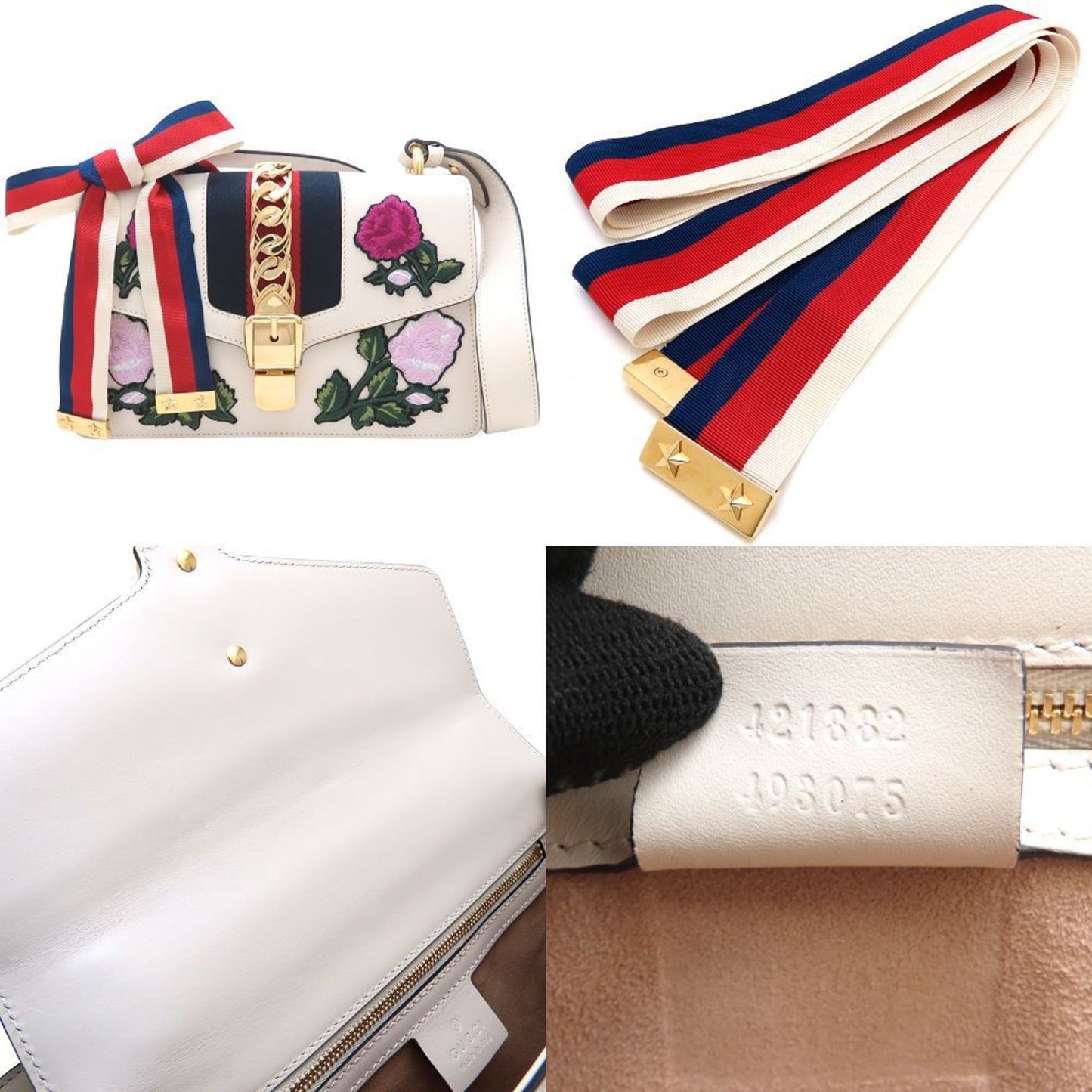 Gucci Ivory Leather Shoulder Bag ( )