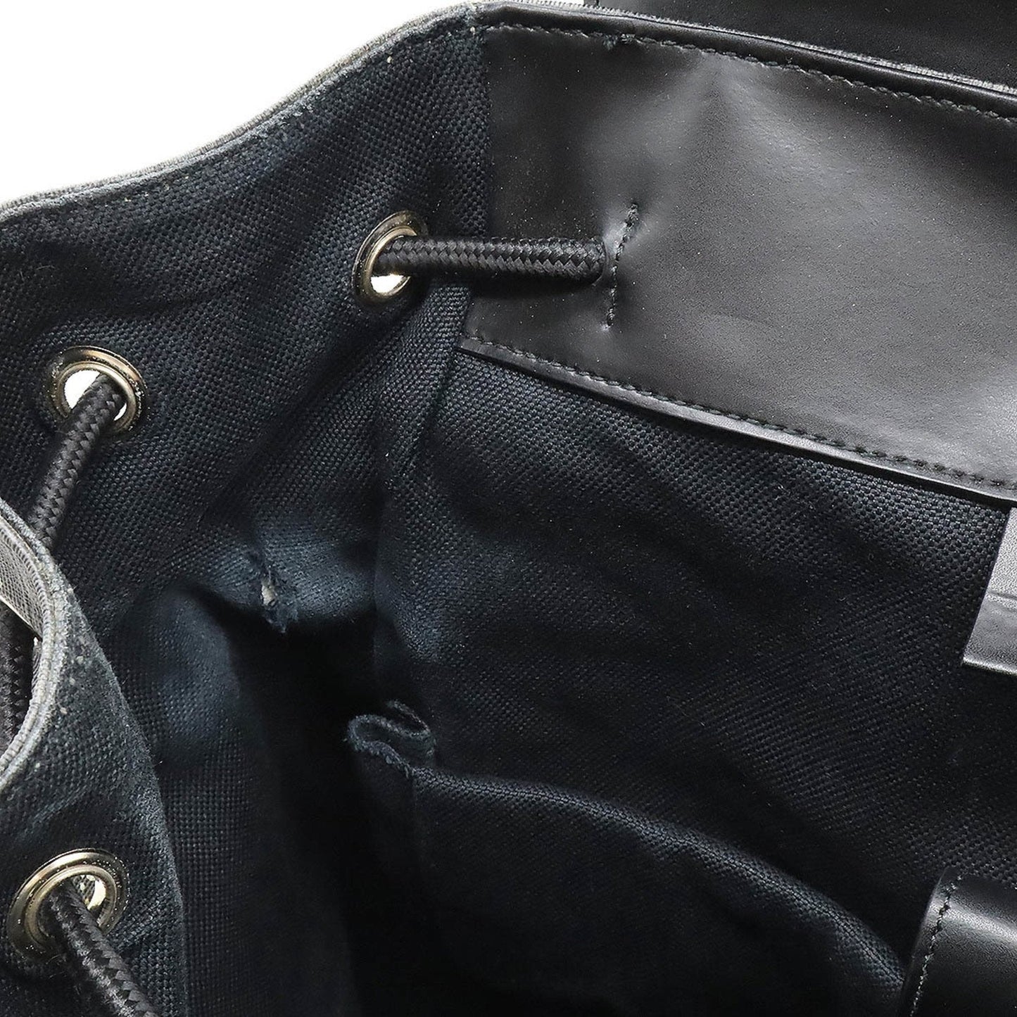 Gucci Sherry Line Black Gray Navy Red Color Pvc Leather Backpack ( )