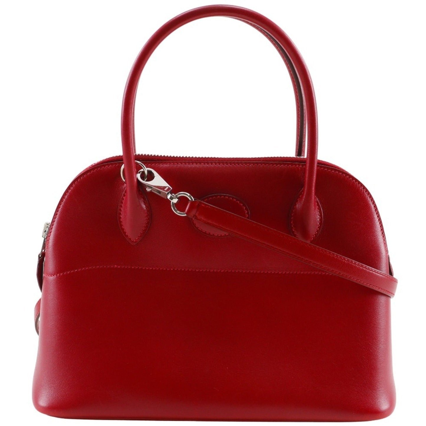 Hermes Rouge Casaque Box Calf Leather Handbag ( )