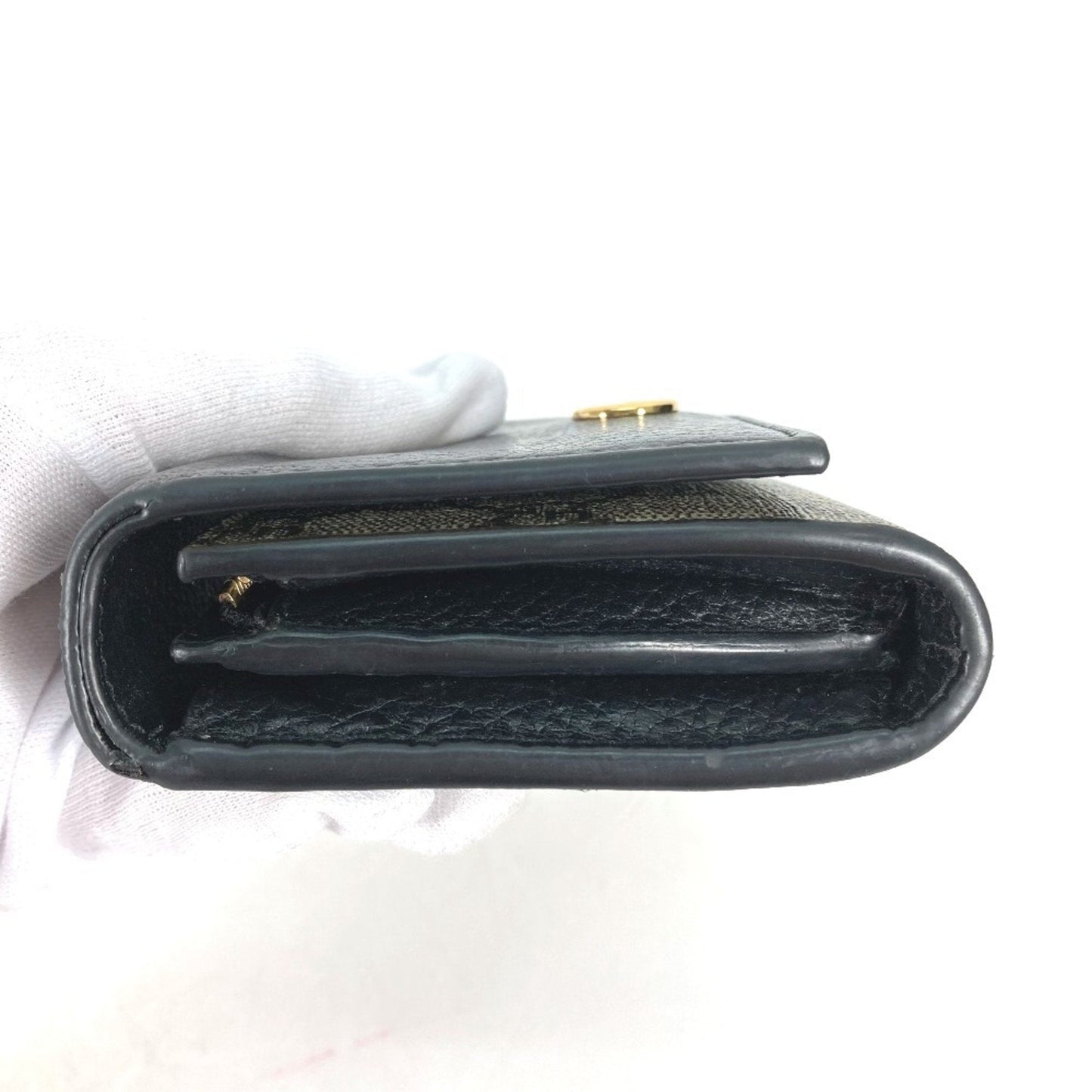 Gucci Beige Black Leather Pvc Wallet (Bi-Fold) ( )