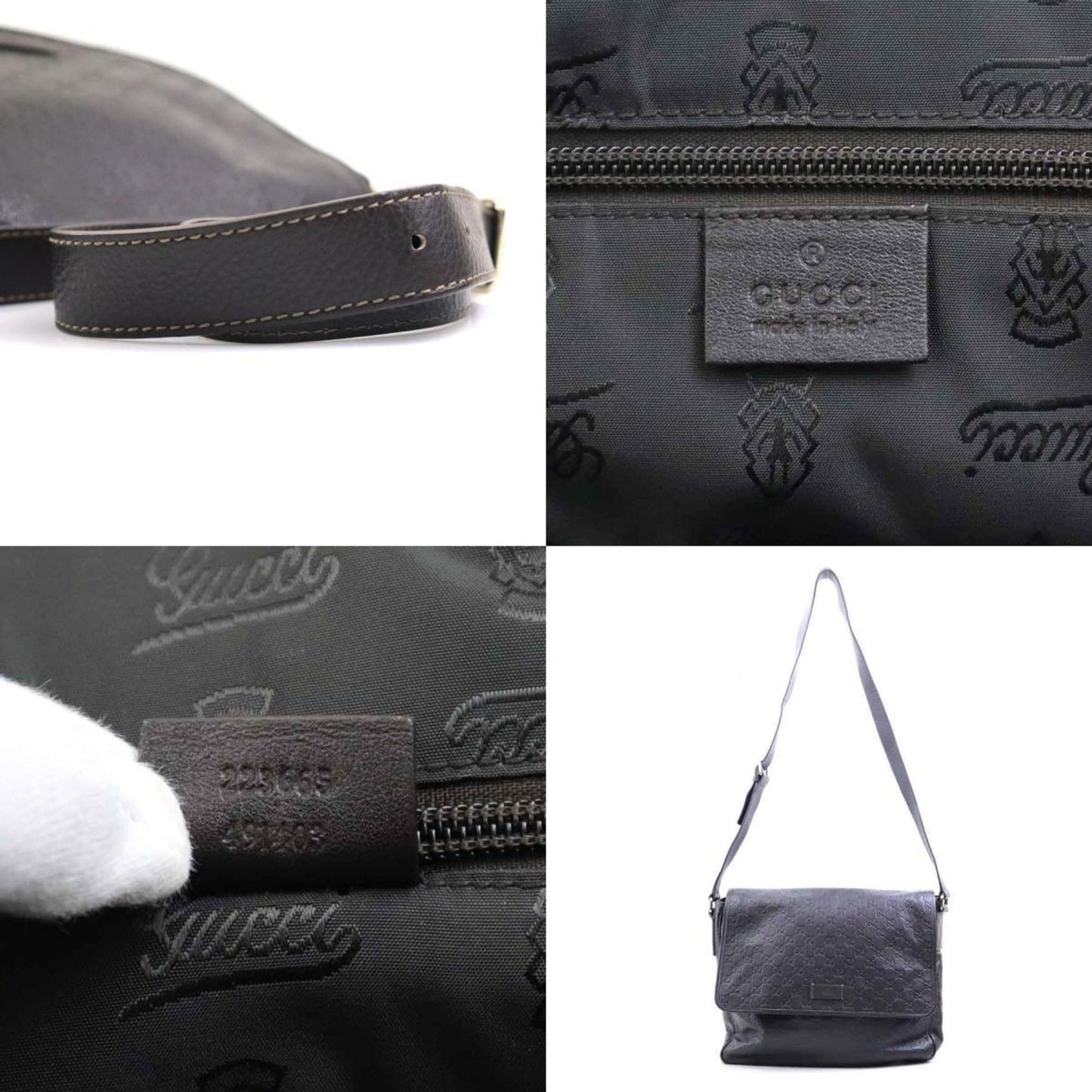 Gucci Dark Brown Leather Shoulder Bag ( )