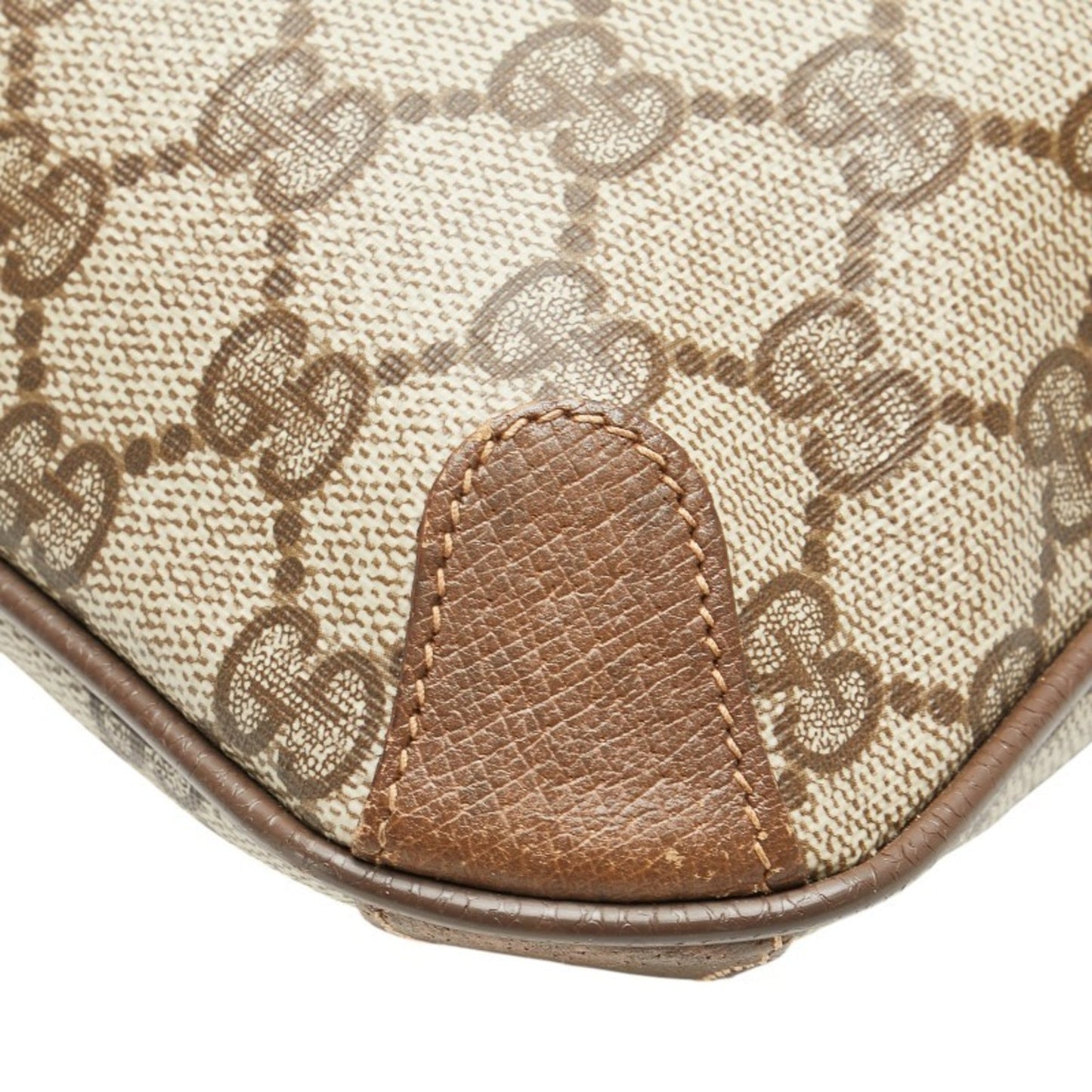 Gucci Beige Brown Pvc Leather Clutch Bag ( )