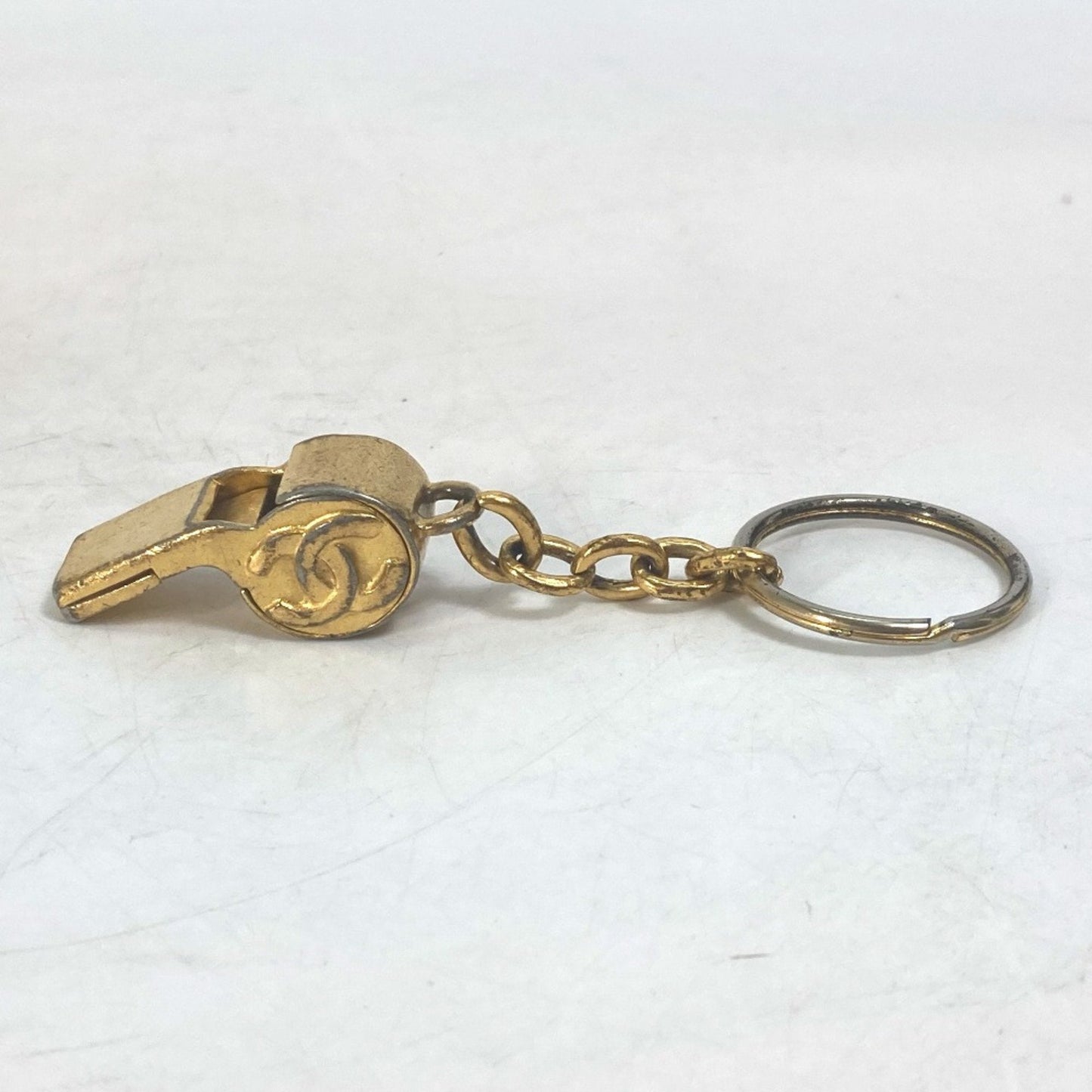 Chanel 96A   CC Mark Bag Charm Key Holder Gold