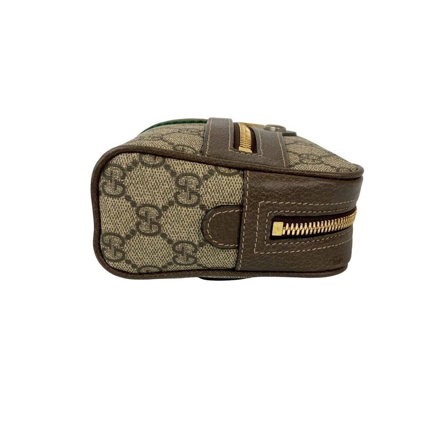 Gucci Brown Green Red Color Leather Pvc Shoulder Bag Sling Bag ( )