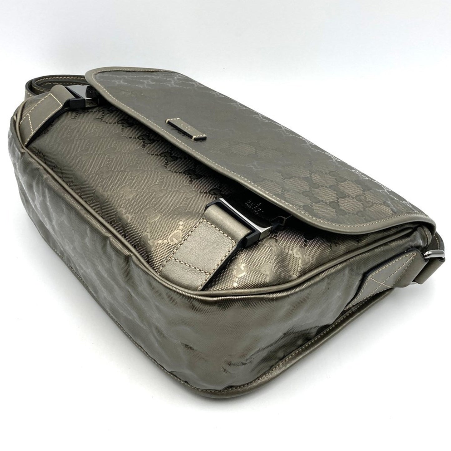 Gucci Gg Imprimé Brown Metallic Gg Imprimé Shoulder Bag ( )