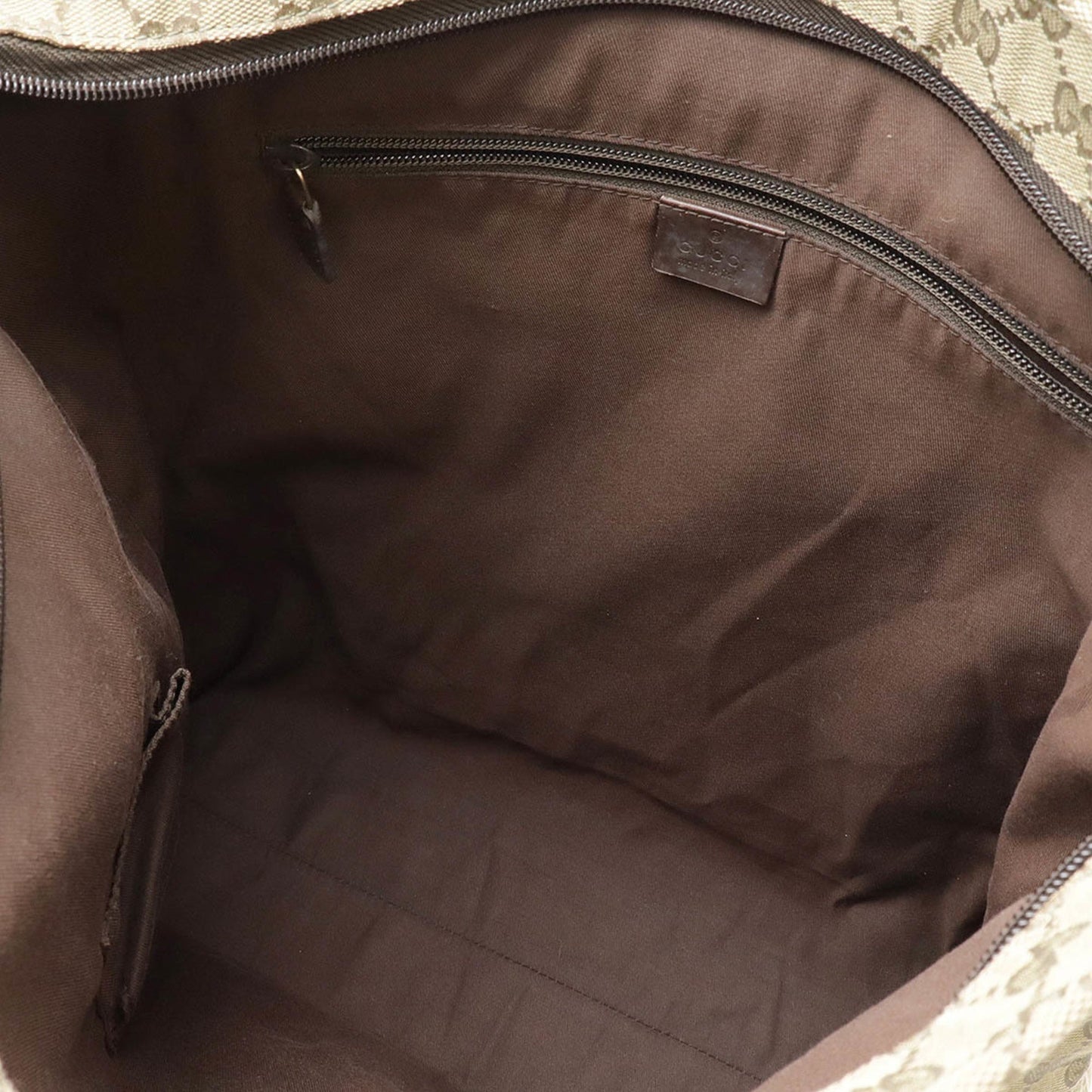 Gucci Gg Canvas Beige Dark Brown Green Khaki Gg Canvas Tote Bag ( )