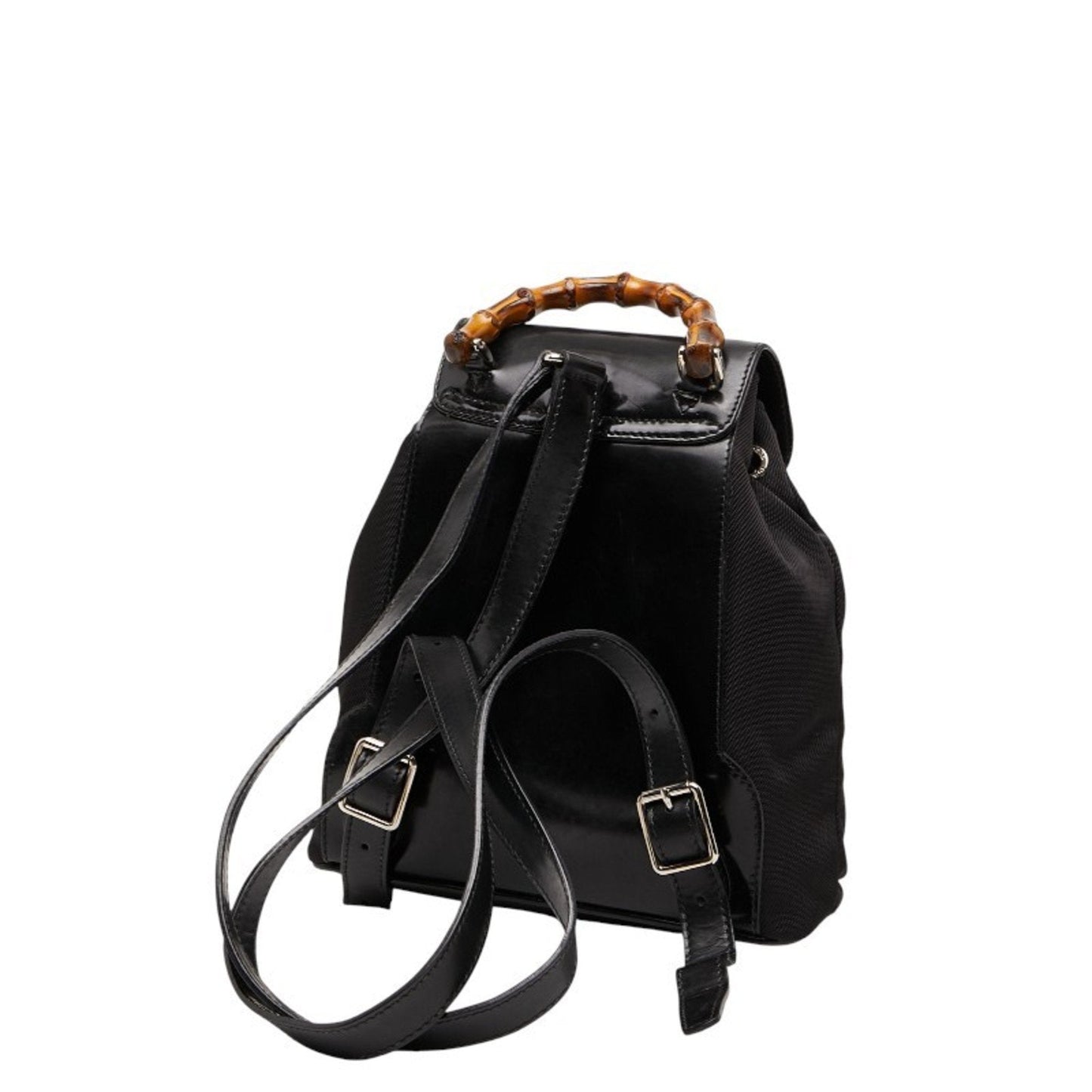 Gucci Black Nylon Leather Backpack ( )