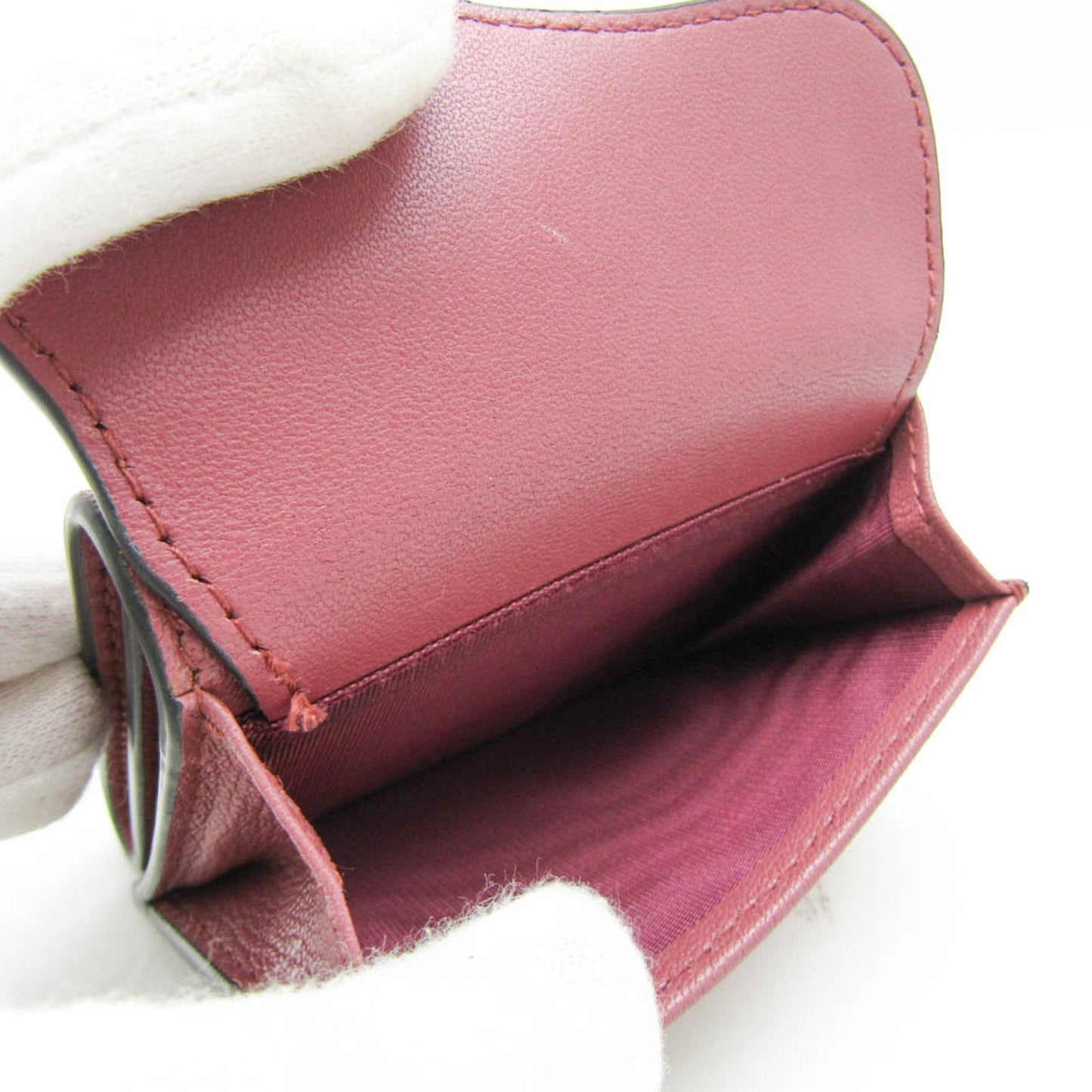 Christian Dior Dusty Pink Leather Wallet (Tri-Fold) ()
