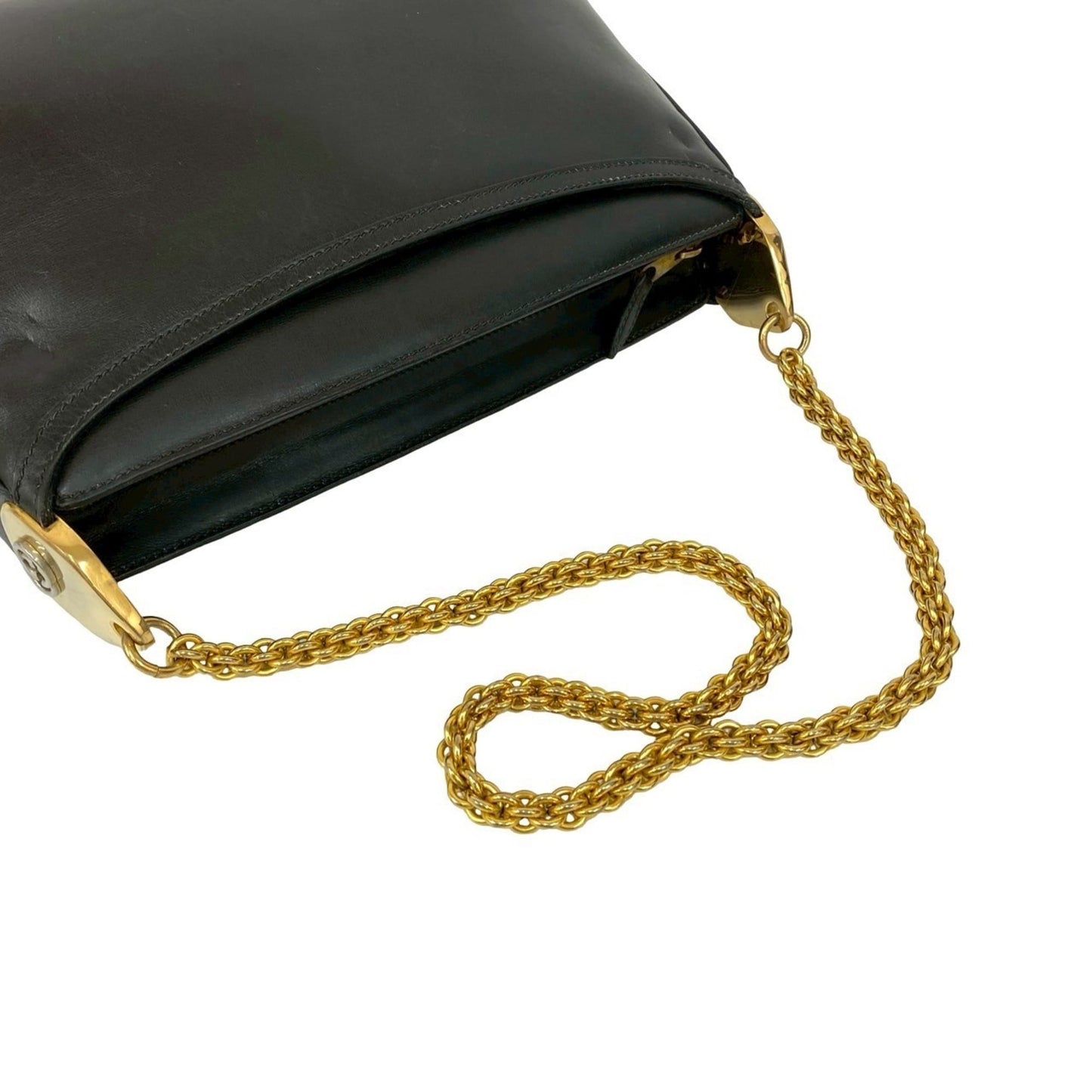 Gucci Black Leather Shoulder Bag ( )