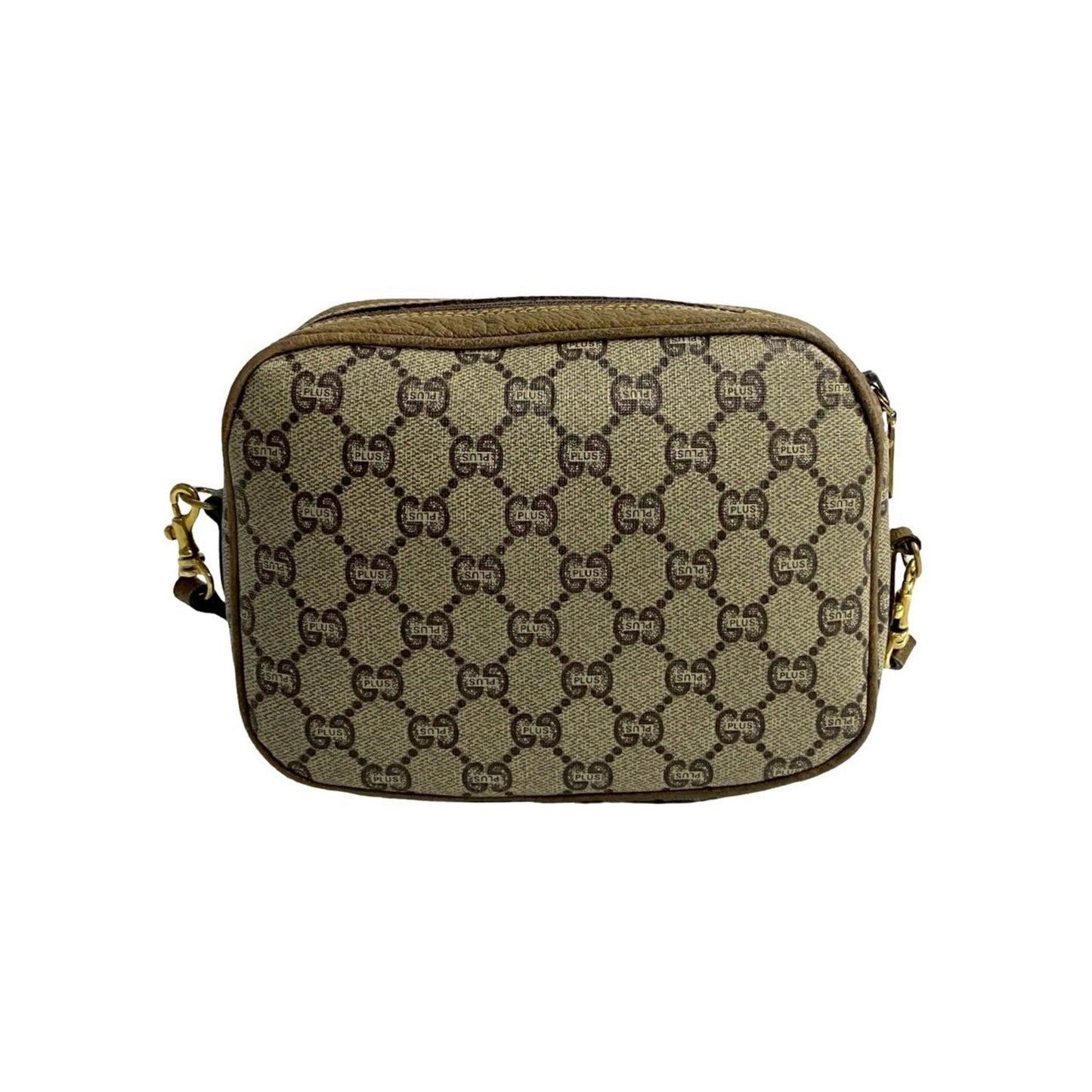 Gucci Brown Leather Pvc Pochette Shoulder Bag ( )