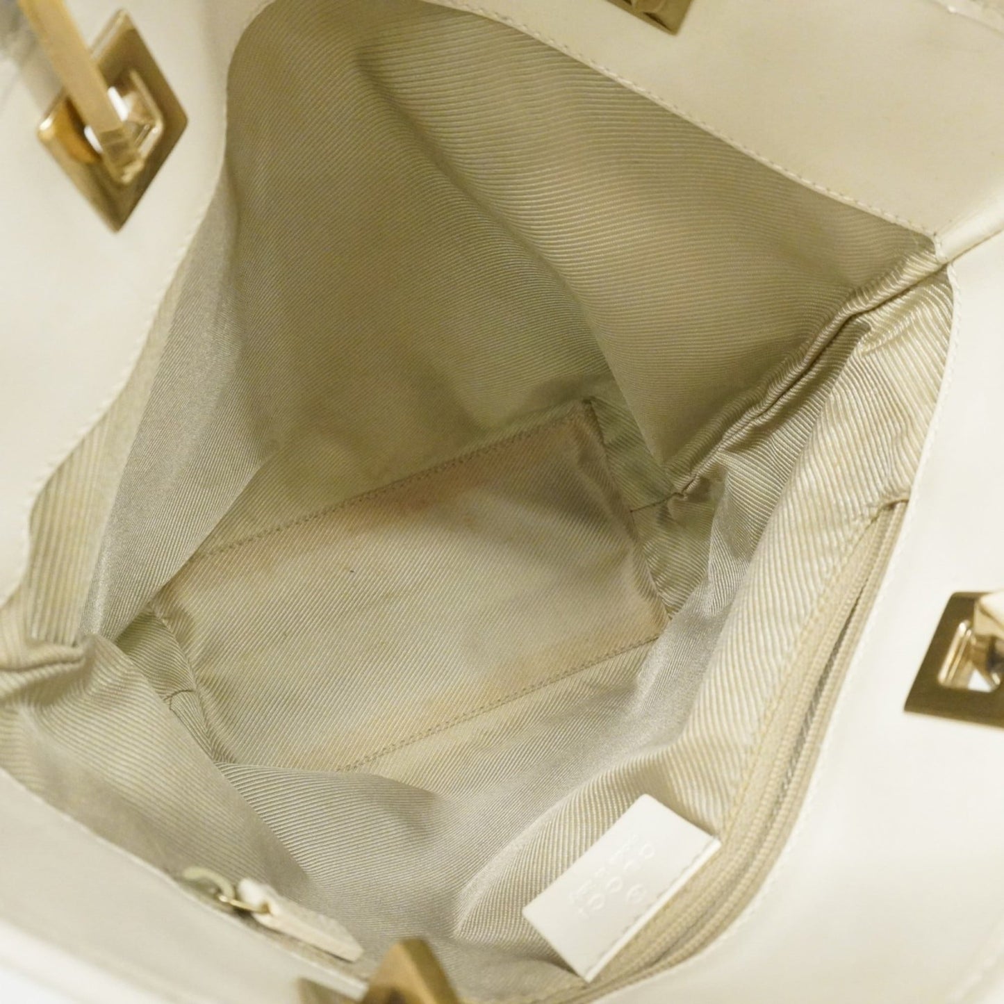Gucci Light Blue White Canvas Tote Bag ( )