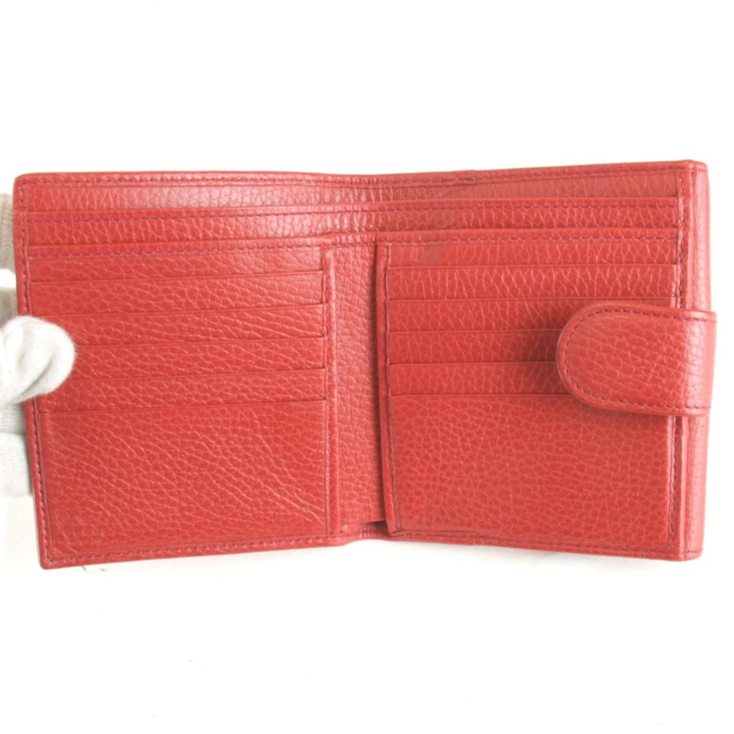 Gucci Red Color Leather Wallet (Bi-Fold) ( )