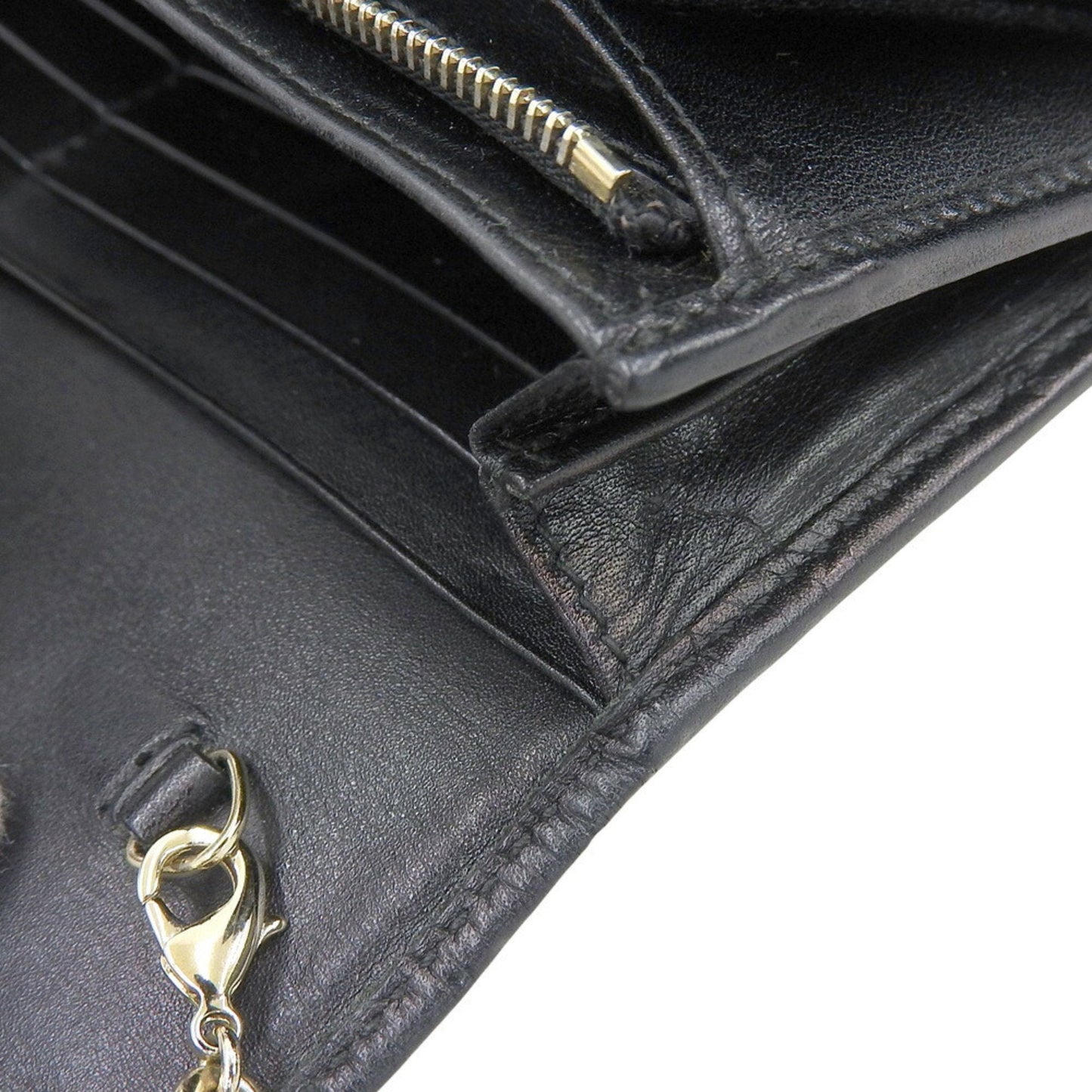 Gucci Black Leather Chain/Shoulder Wallet ( )